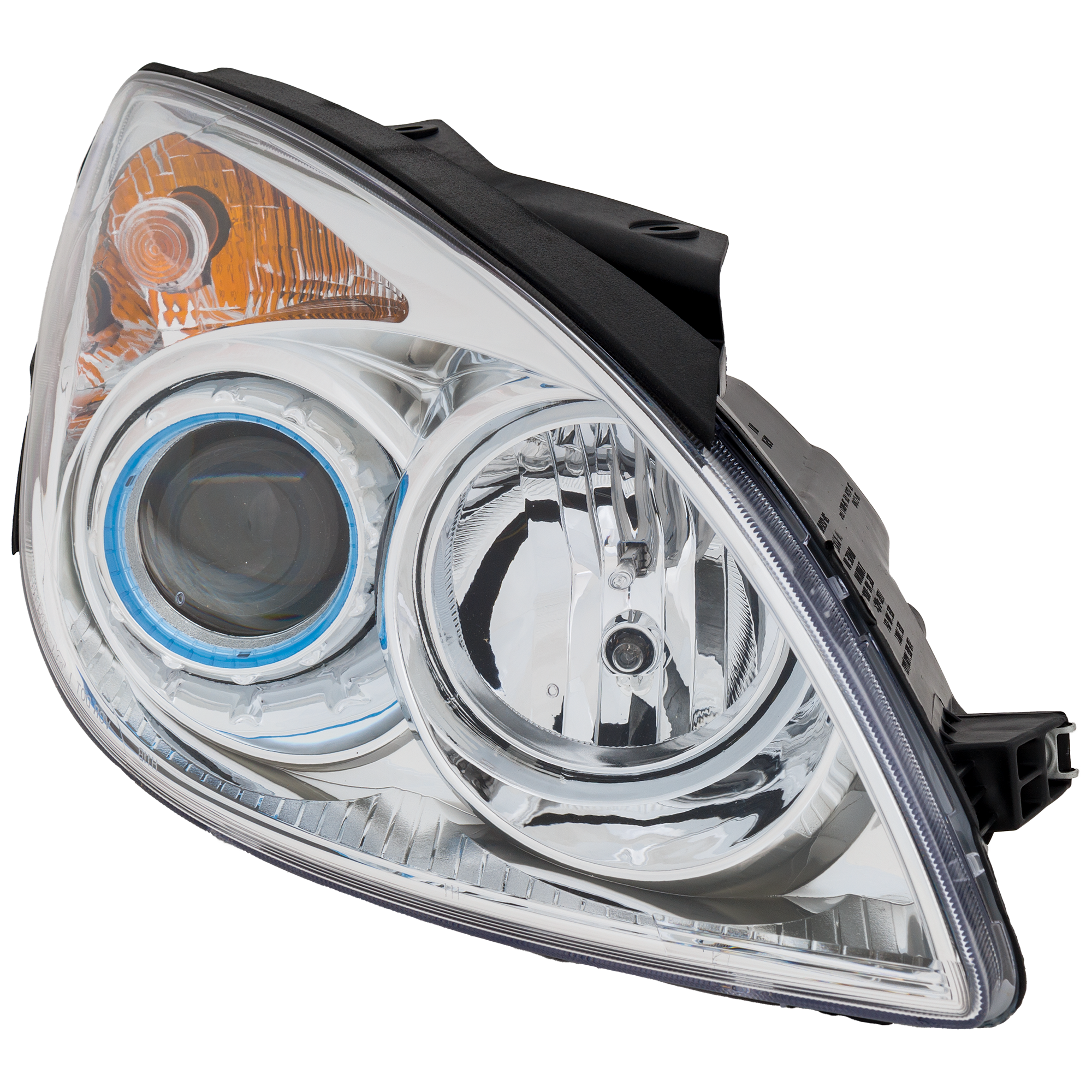 AM ELANTRA 10-12 HEAD LAMP RH Assembly Halogen w o Chrome Ring Hatchback CAPA SKU REPH100185Q Partslink HY2503162C OEM 921022L152