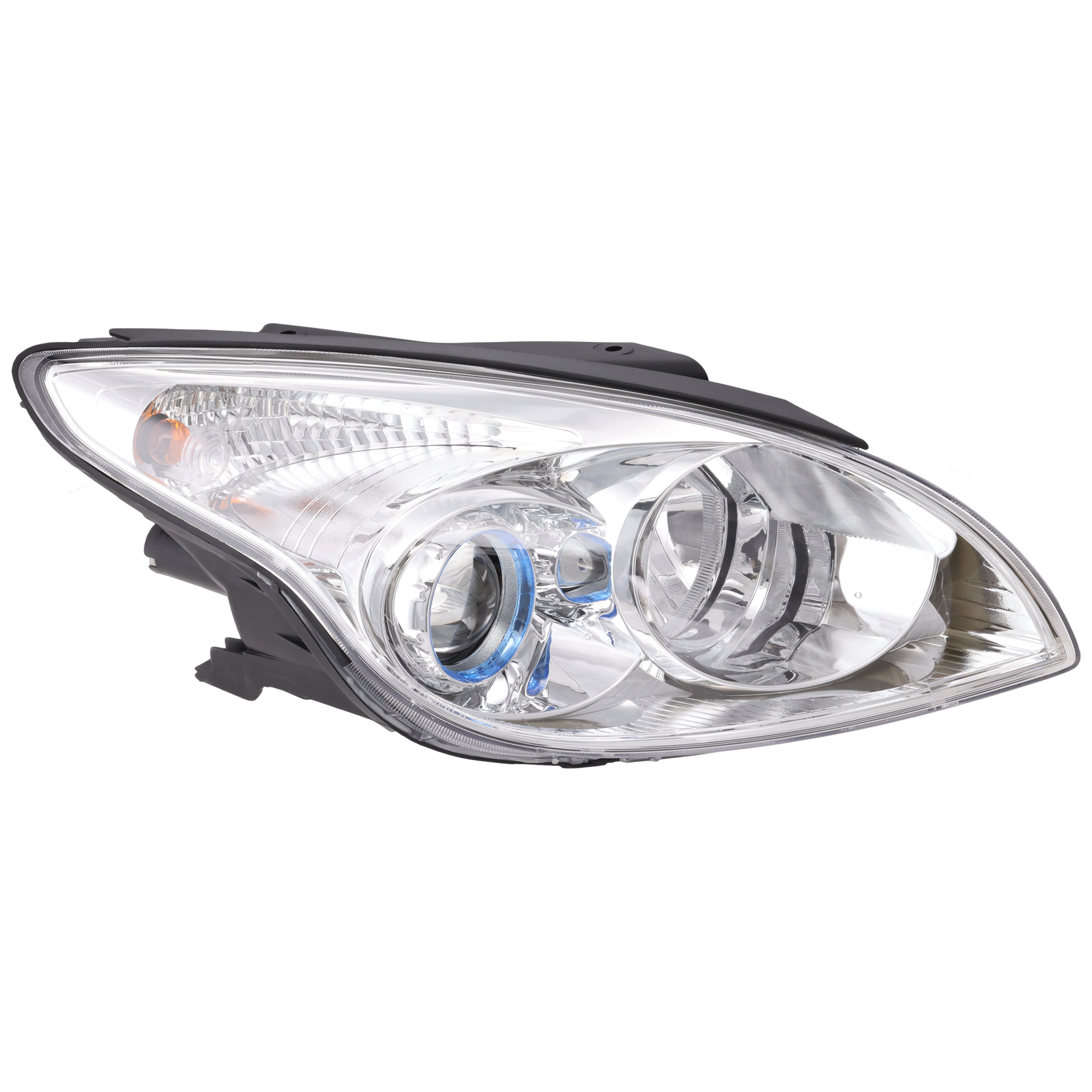 AM ELANTRA 10-12 HEAD LAMP RH Assembly Halogen w o Chrome Ring Hatchback SKU REPH100185 Partslink HY2503162 OEM 921022L152