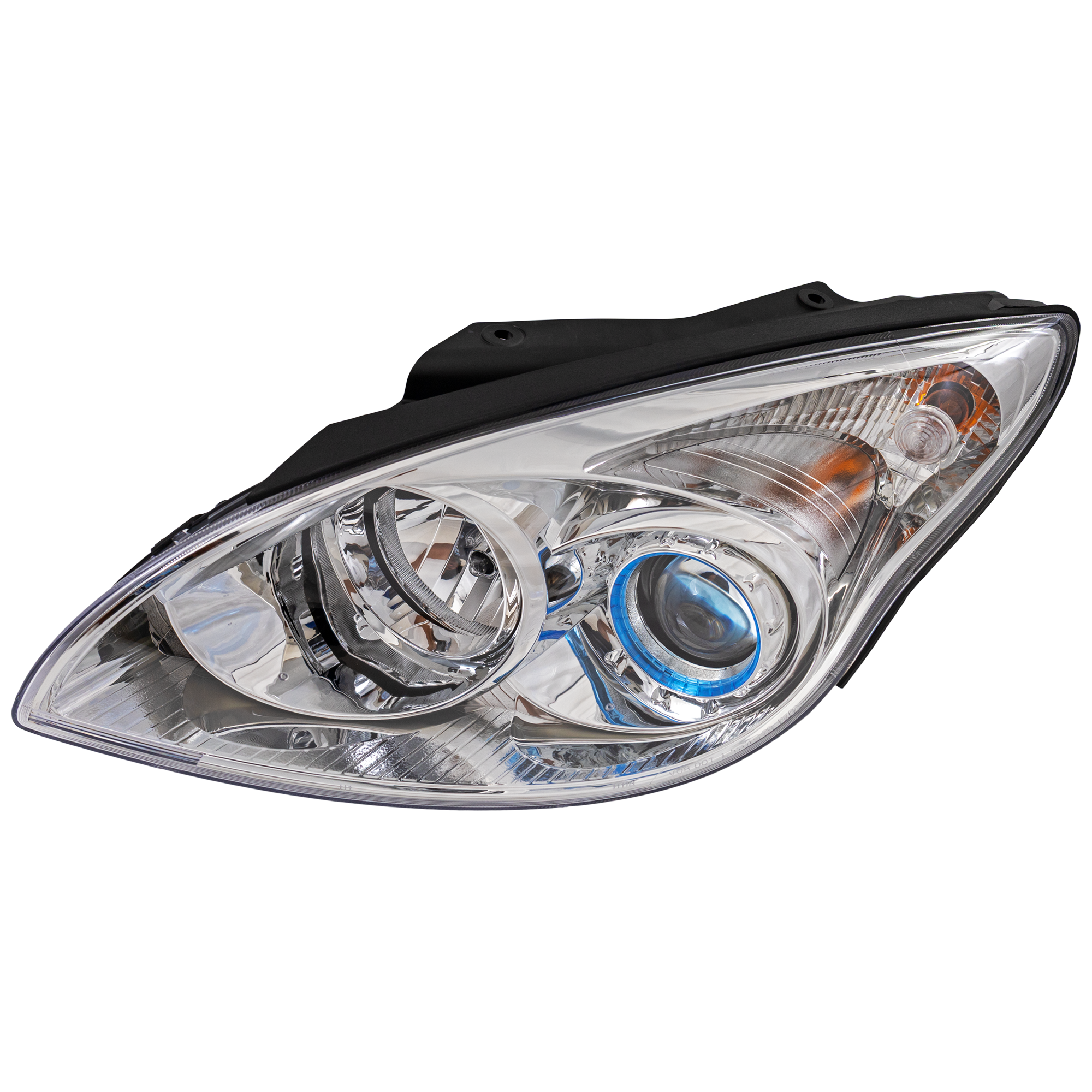 AM ELANTRA 10-12 HEAD LAMP LH Assembly Halogen w o Chrome Ring Hatchback CAPA SKU REPH100186Q Partslink HY2502162C OEM 921012L152