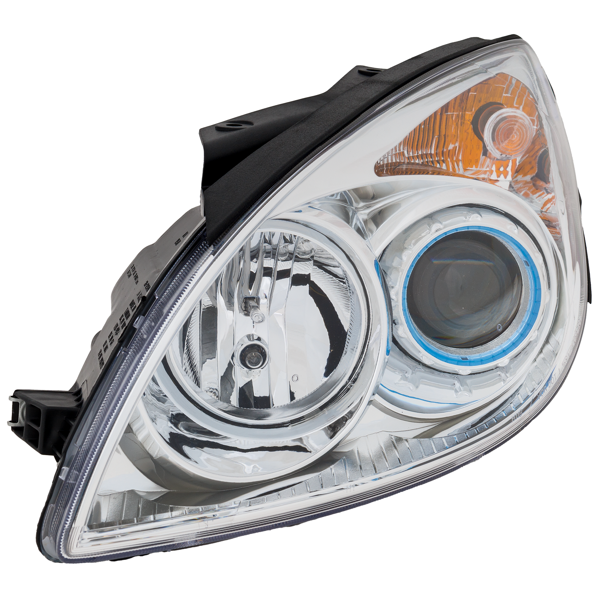 AM ELANTRA 10-12 HEAD LAMP LH Assembly Halogen w o Chrome Ring Hatchback SKU REPH100186 Partslink HY2502162 OEM 921012L152