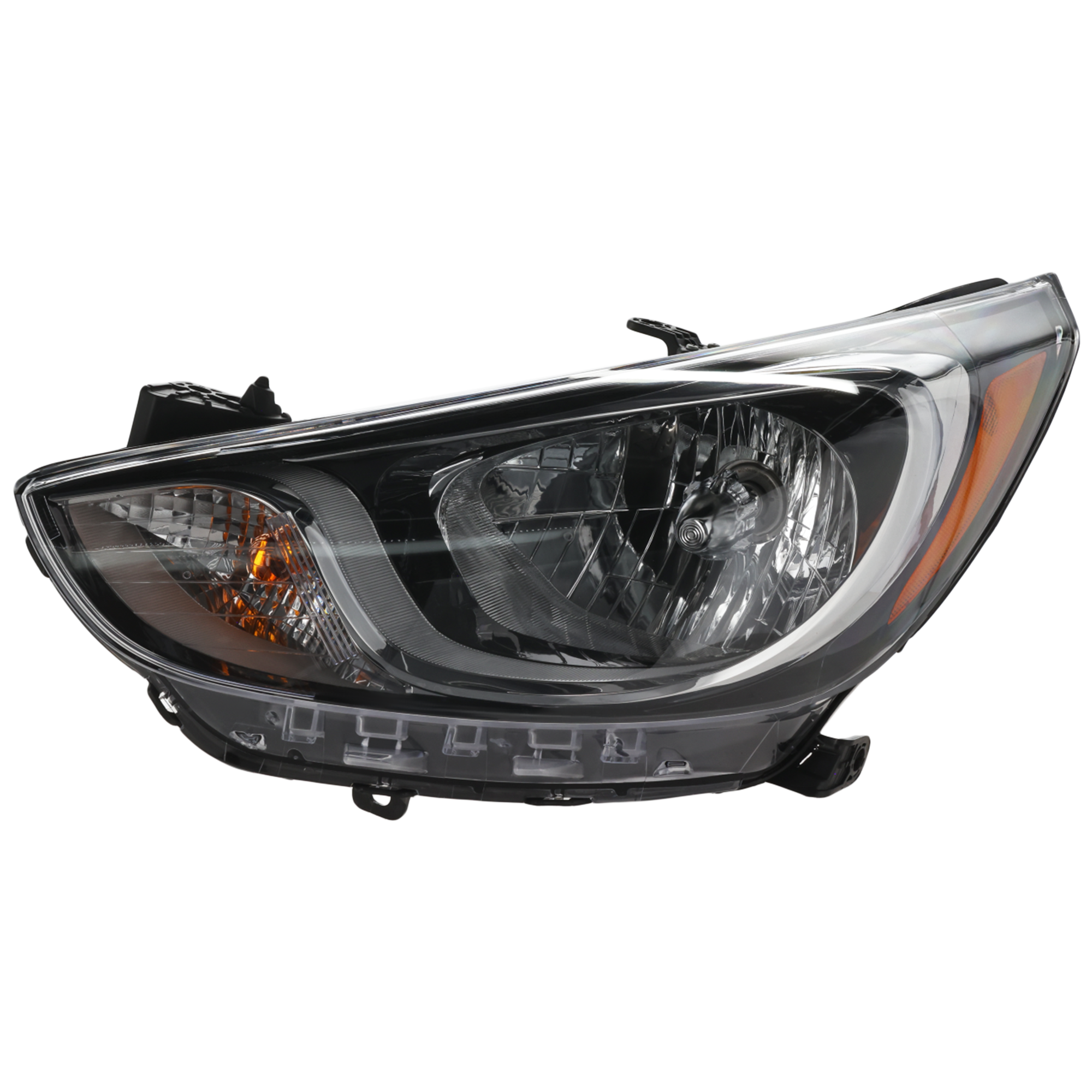AM ACCENT 12-14 HEAD LAMP LH Assembly Halogen Standard Type Hatchback Sedan CAPA SKU REPH100310Q Partslink HY2502163C OEM 921011R010