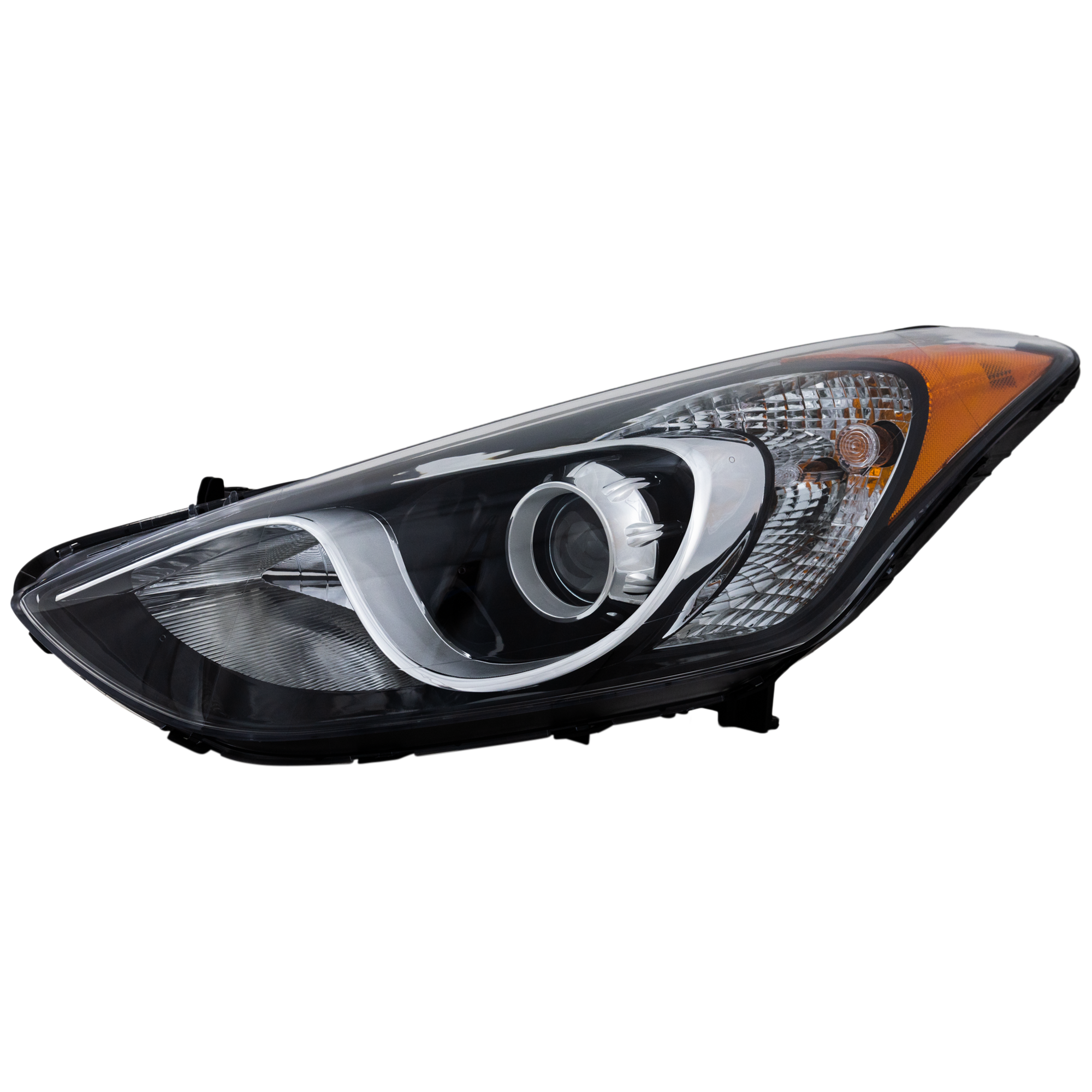 AM ELANTRA GT 13-17 HEAD LAMP LH Assembly Halogen CAPA SKU REPH100340Q Partslink HY2502173C OEM 92101A5050