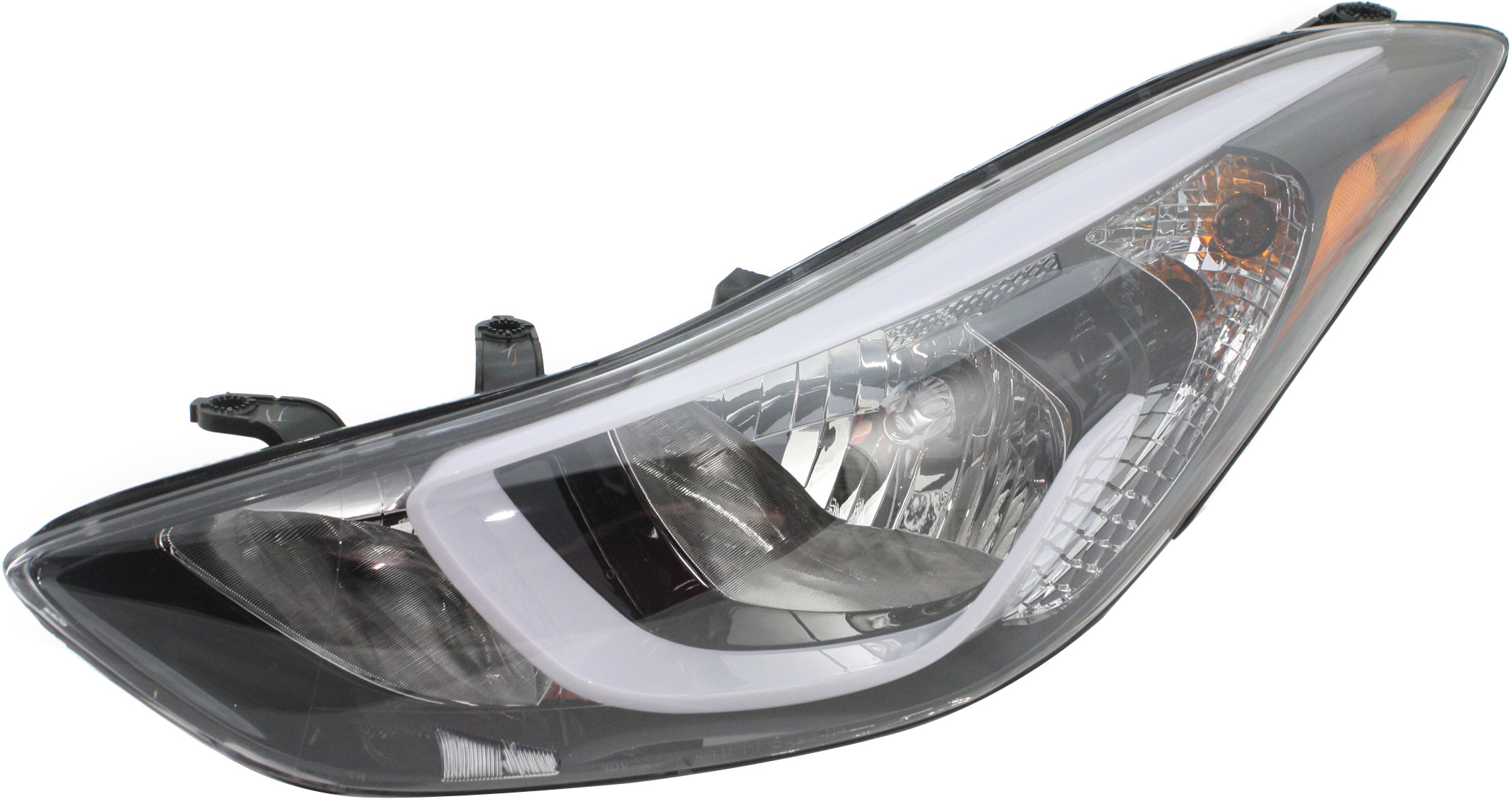 AM ELANTRA 14-16 HEAD LAMP LH Assembly w o LED Position Light Sedan Korea USA Built Vehicle SKU REPH100356 Partslink HY2502189 OEM 921013X280