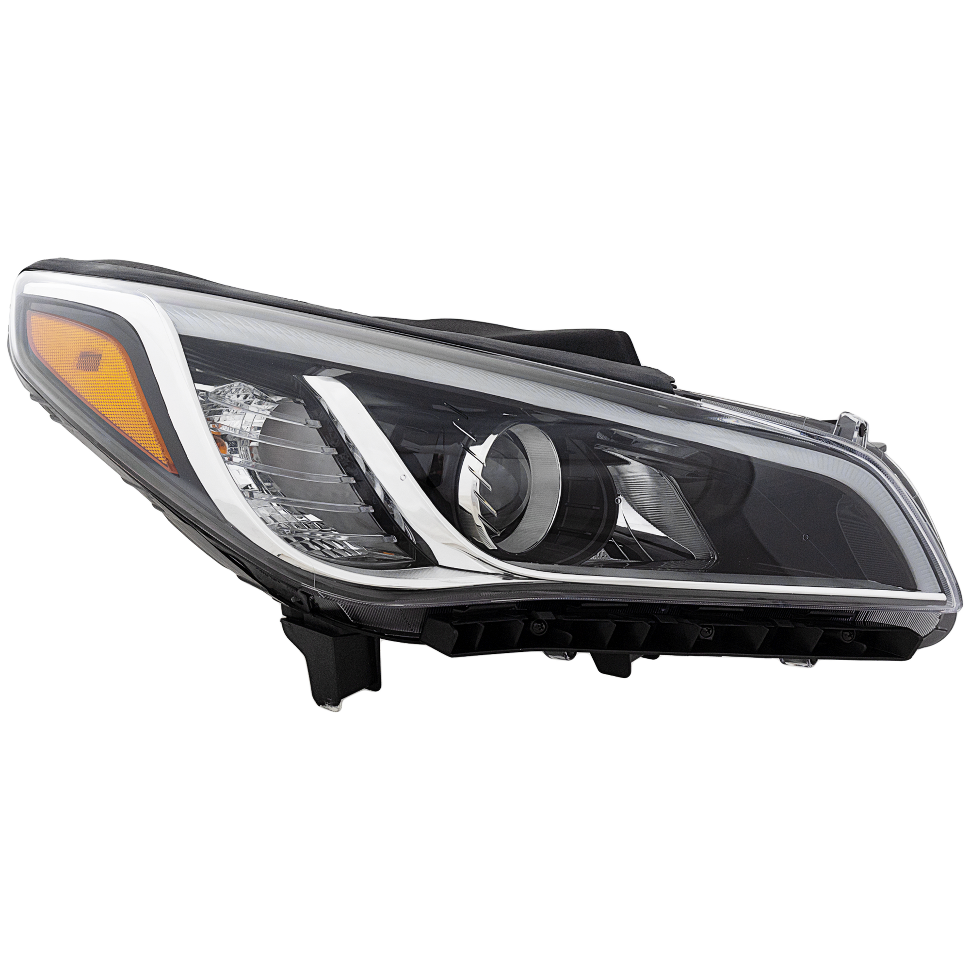 AM SONATA 15-17 HEAD LAMP RH Assembly Halogen Exc. Hybrid Model w o DRL SKU REPH100357 Partslink HY2503183 OEM 92102C2000