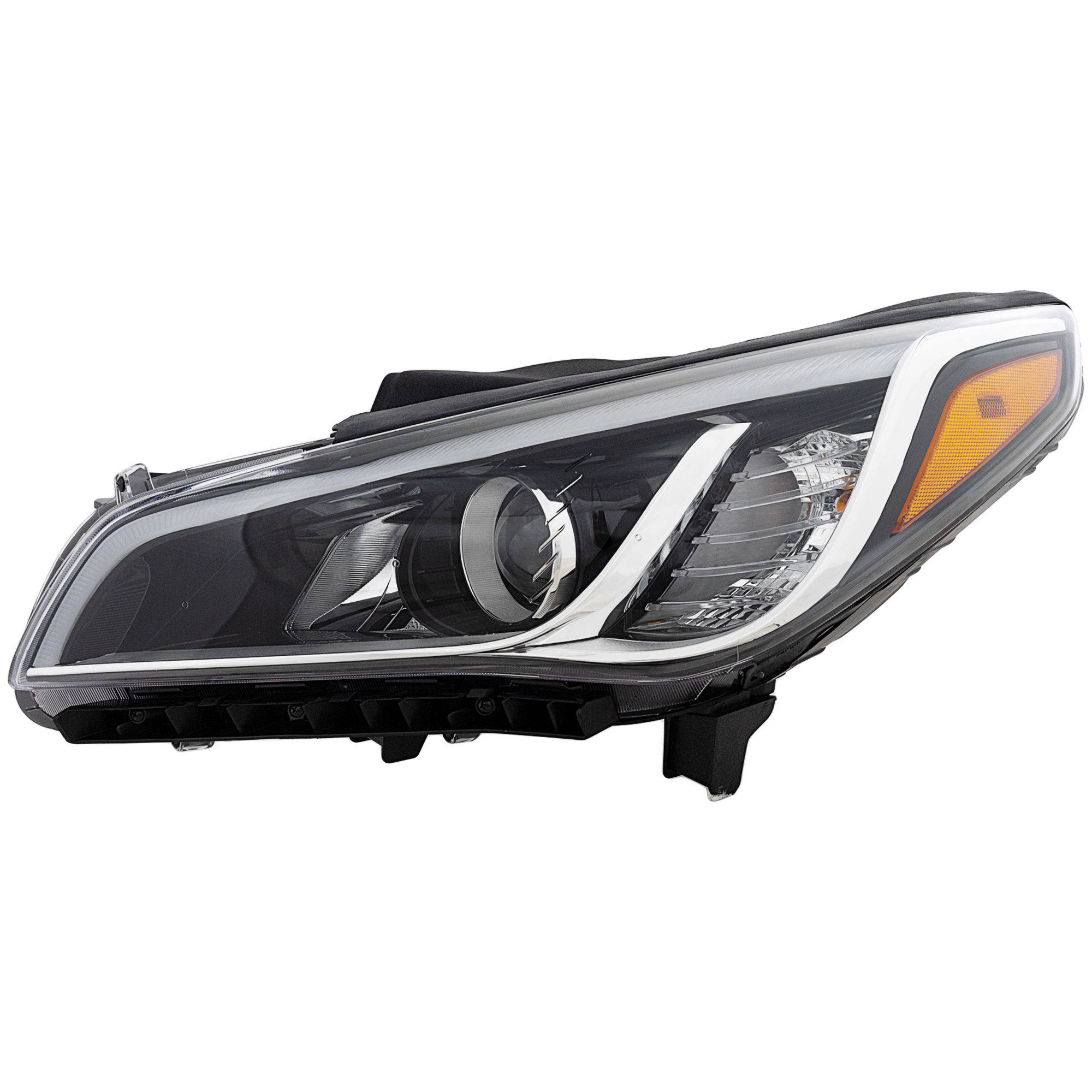AM SONATA 15-17 HEAD LAMP LH Assembly Halogen Exc. Hybrid Model w o DRL SKU REPH100358 Partslink HY2502183 OEM 92101C2000