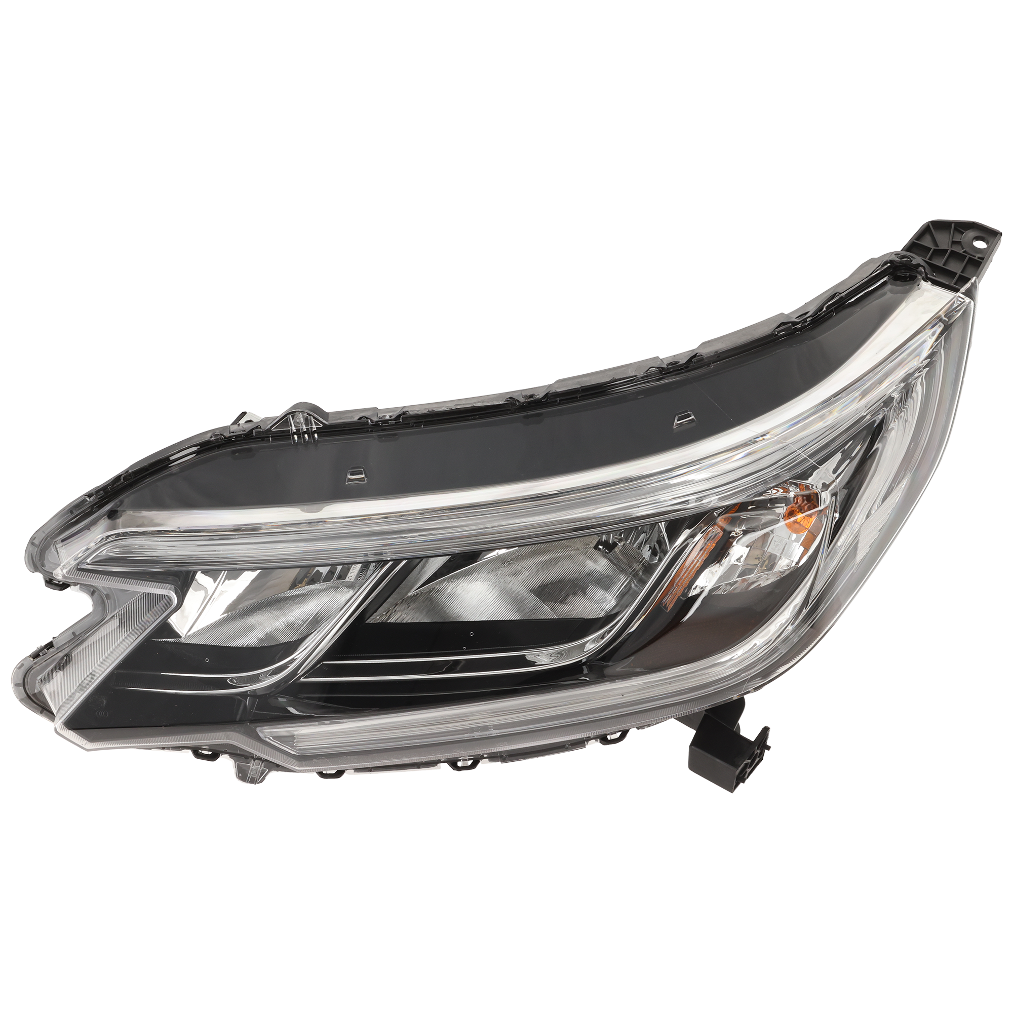 AM CR V 15-16 HEAD LAMP LH Assembly Halogen w o LED DRL LX Model CAPA SKU REPH100360Q Partslink HO2502162C OEM 33150T1WA11