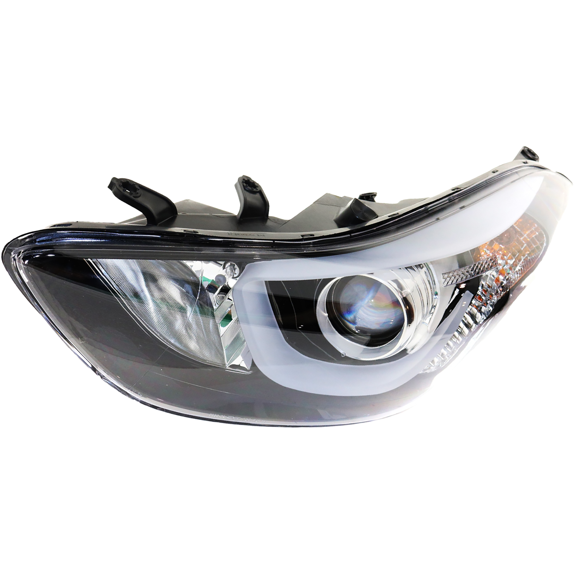 AM ELANTRA 14-16 HEAD LAMP LH Assembly Halogen w LED Position Light Sedan USA Built Vehicle SKU REPH100376 Partslink HY2502186 OEM 921013X450