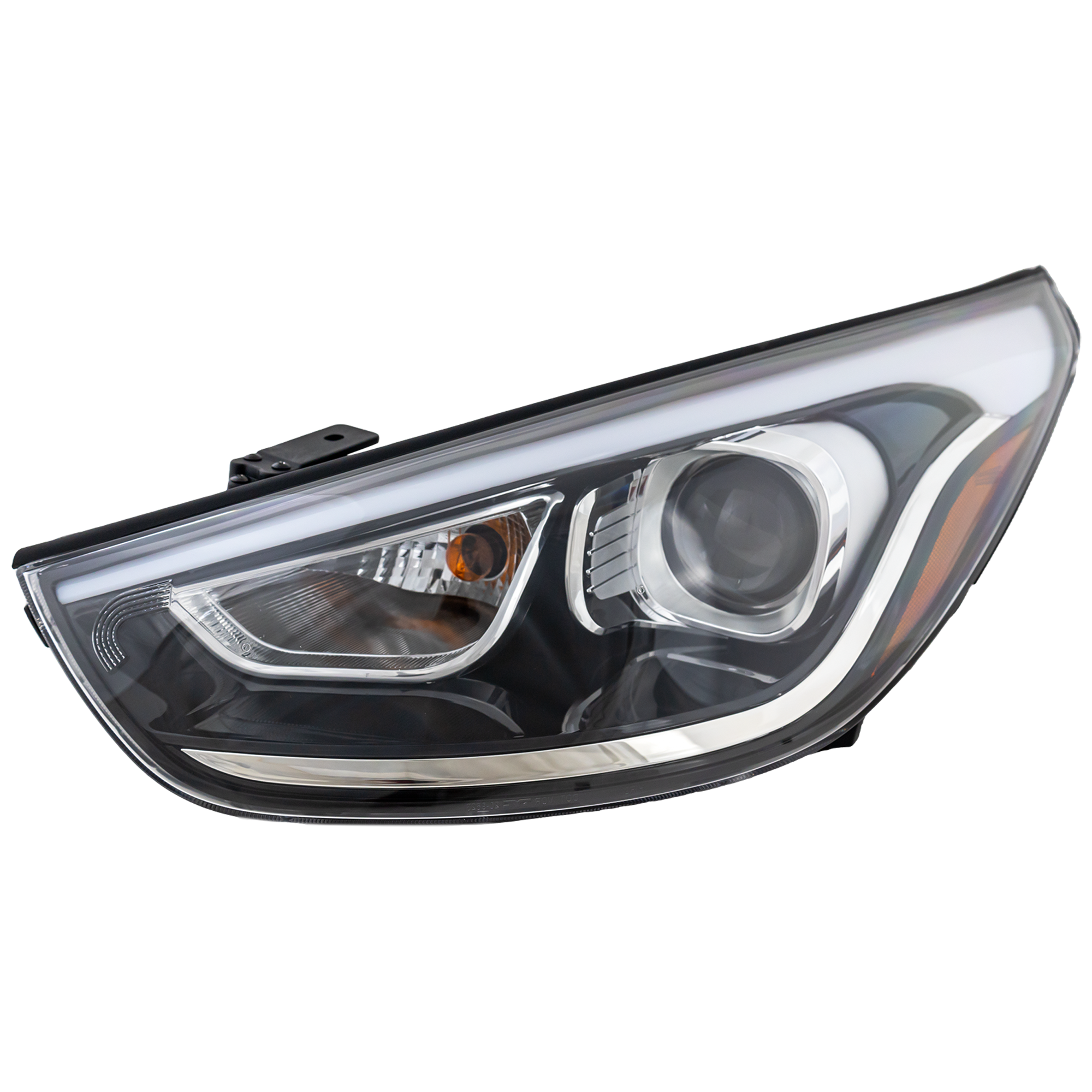 AM TUCSON 14-15 HEAD LAMP LH Assembly Halogen CAPA SKU REPH100378Q Partslink HY2502185C OEM 921012S640