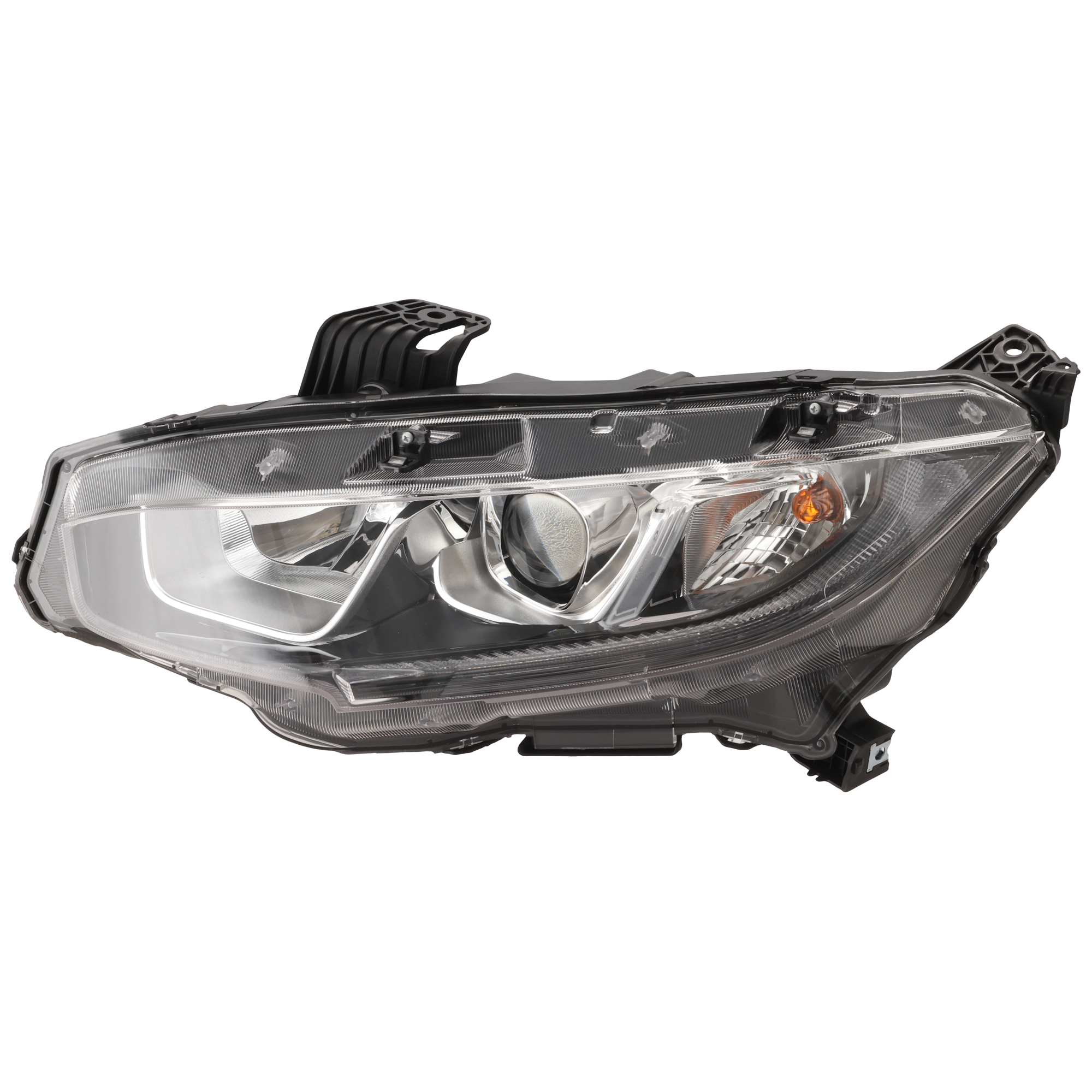 AM CIVIC 16-20 HEAD LAMP LH Assembly Halogen Coupe 16-19 Hatchback 17-18-18 EX EX L LX To Vin U2275441 Sport Si Model 19-20 Sedan 18 North America Built Vehicle CAPA SKU REPH100394Q Partslink HO2502173C OEM 33150TBAA01