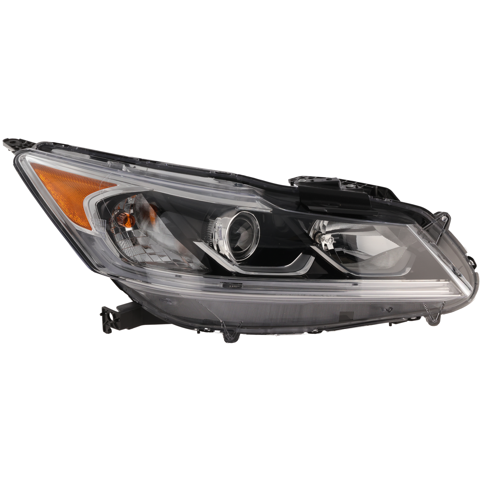 AM ACCORD 16-17 HEAD LAMP RH Assembly Halogen Exc. Hybrid LX Touring Models Sedan CAPA SKU REPH100397Q Partslink HO2503169C OEM 33100T2AA82