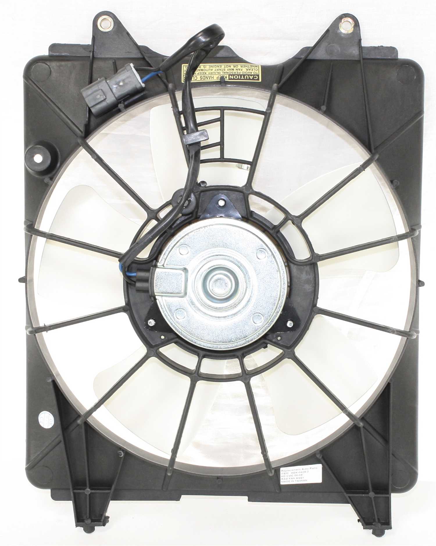 AM CIVIC 06-11 RADIATOR FAN SHROUD ASSEMBLY LH 2.0L Eng. SKU REPH160901 Partslink HO3117106 OEM 19015RRAA01