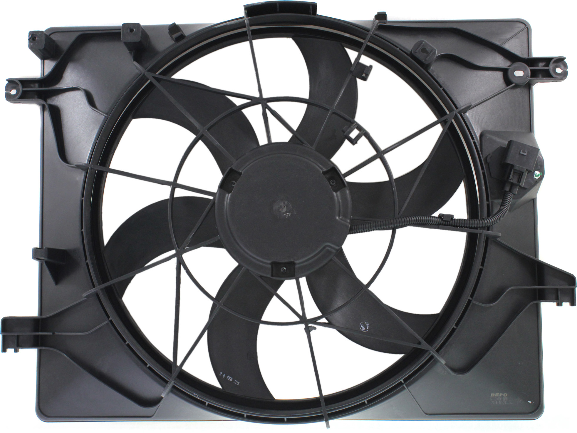 AM GENESIS COUPE 10-12 RADIATOR FAN SHROUD ASSEMBLY 3.8L Includes resistor SKU REPH160957 Partslink HY3115128 OEM 253802M250