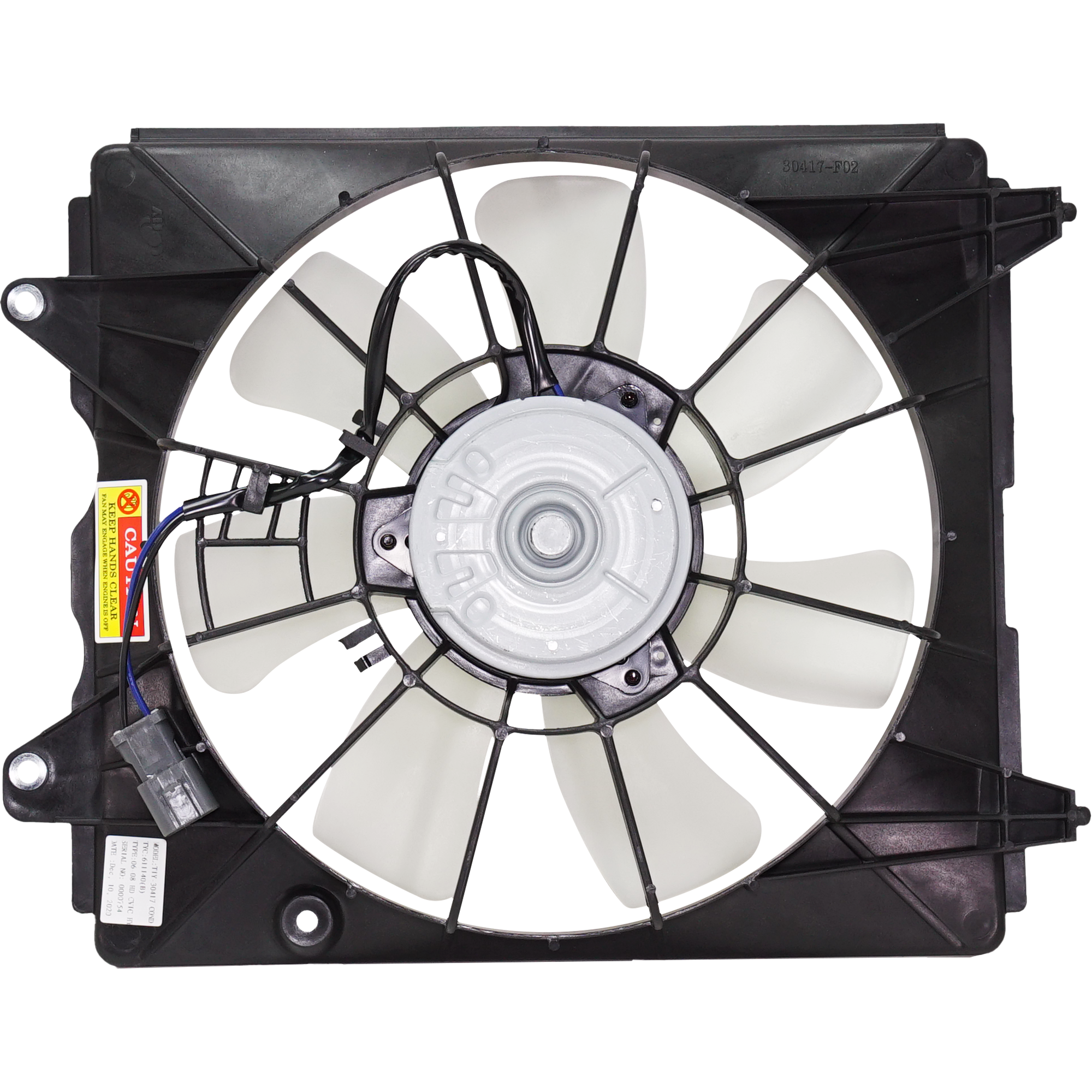 AM CIVIC 06-11 A C CONDENSER FAN ASSEMBLY RH 1.3L Hybrid SKU REPH190901 Partslink HO3112124 OEM 38611RMXA51-38615RRAA01-38616R