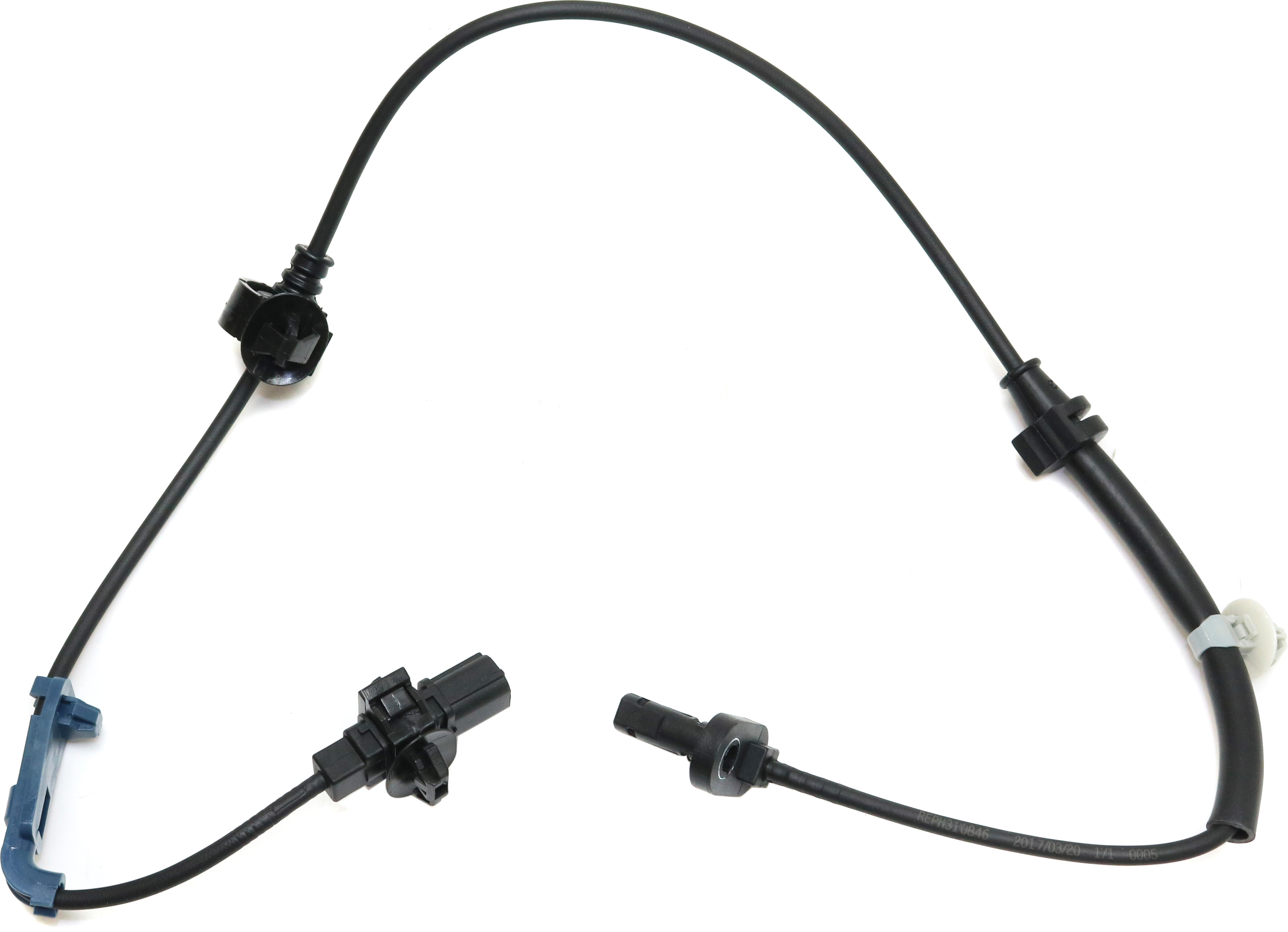 AM CR V 07-11 FRONT ABS SPEED SENSOR LH USA Built Vehicle 2 Male Terminals Blade Type Spindle Mounted SKU REPH310846 OEM 57455SXS003