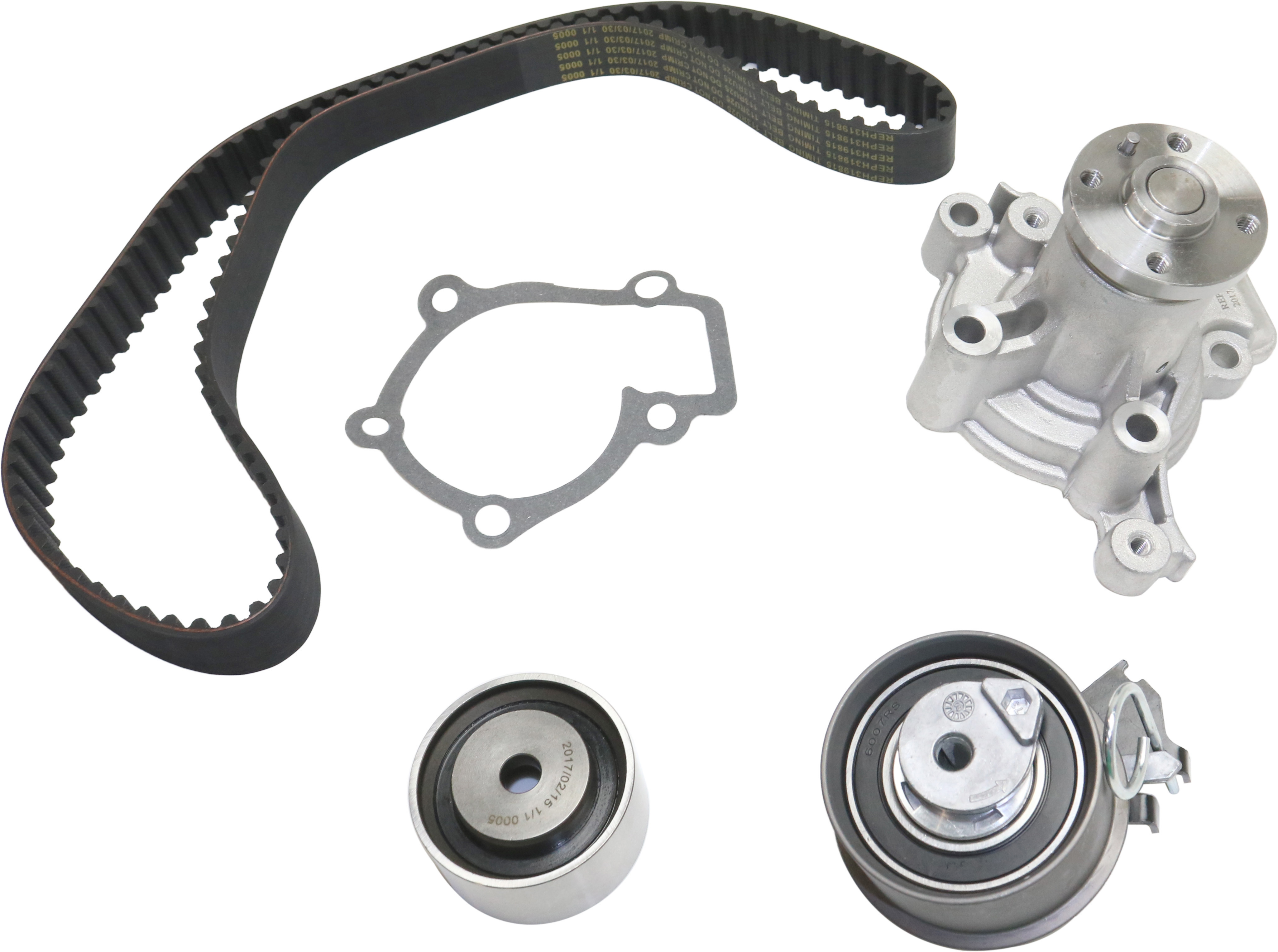 AM TUCSON 06-09 ELANTRA 07-12 TIMING BELT KIT w Water Pump 2.0L Eng. 4 Cyl SKU REPH319815 OEM 24486K GTKWP284A TB284LK2 TCKW