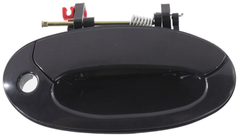 AM ELANTRA 98-00 FRONT EXTERIOR DOOR HANDLE RH w Keyhole Plastic Smooth Black Small Key Hole Half SKU REPH462103 Partslink HY1311107 OEM 8266029002