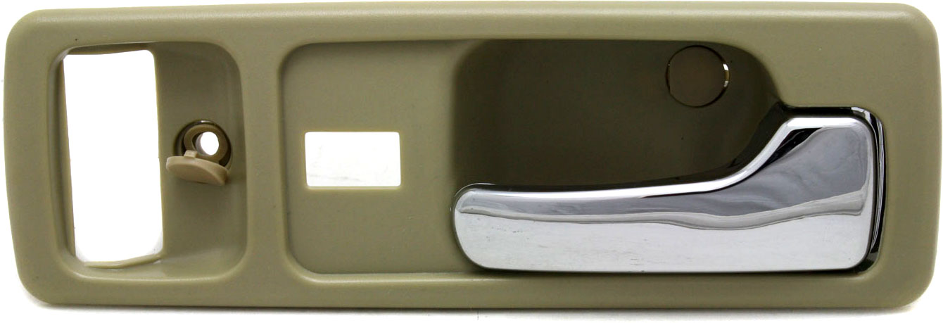AM ACCORD 90-93 FRONT INTERIOR DOOR HANDLE RH Chrome + Beige w Power Lock USA Built Coupe SKU REPH462333 OEM 72125SM2013ZJ