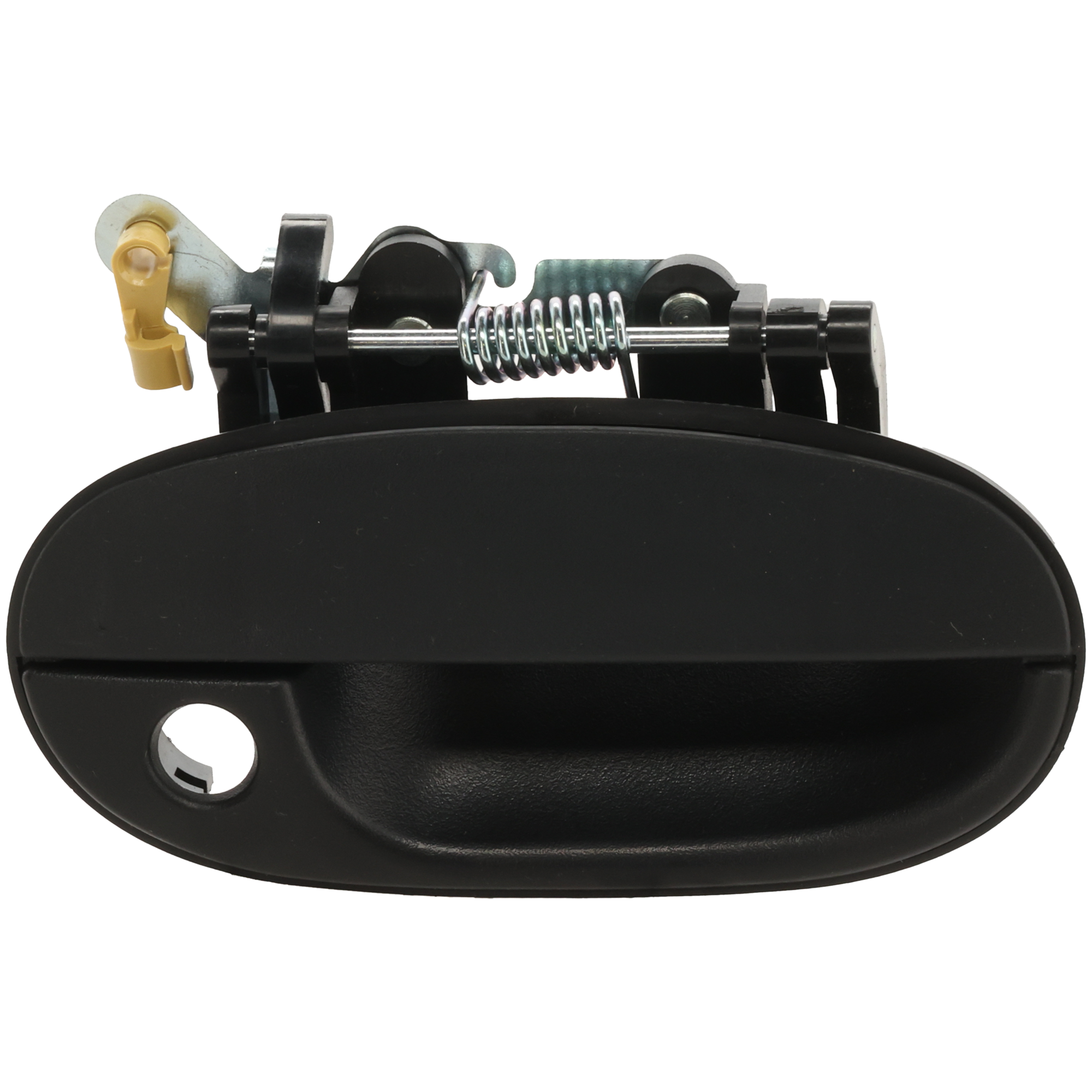 AM ACCENT 97-99 FRONT EXTERIOR DOOR HANDLE RH Textured Black Half Hole From 10-1-97 SKU REPH462365 Partslink HY1311116 OEM 8266022001CA