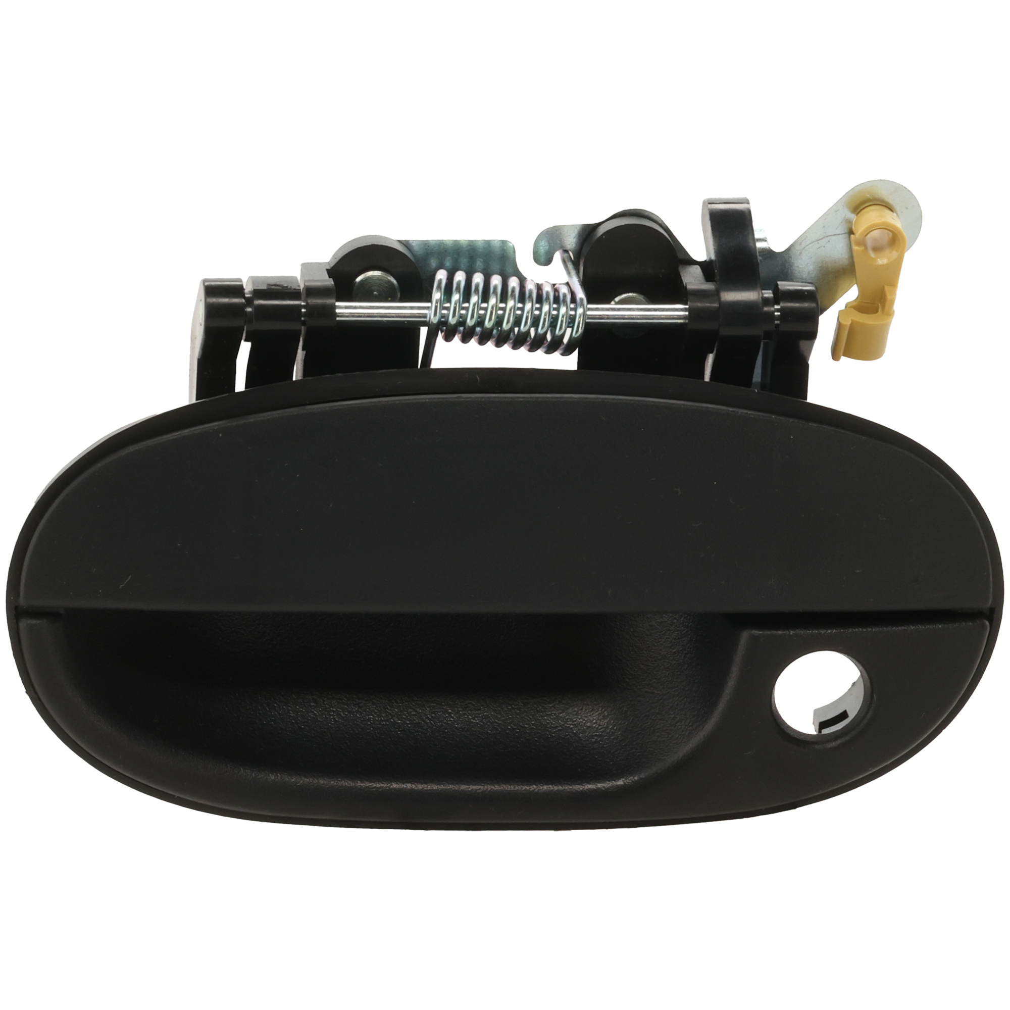 AM ACCENT 97-99 FRONT EXTERIOR DOOR HANDLE LH Textured Black Half Hole From 10-1-97 SKU REPH462366 Partslink HY1310116 OEM 8265022001CA
