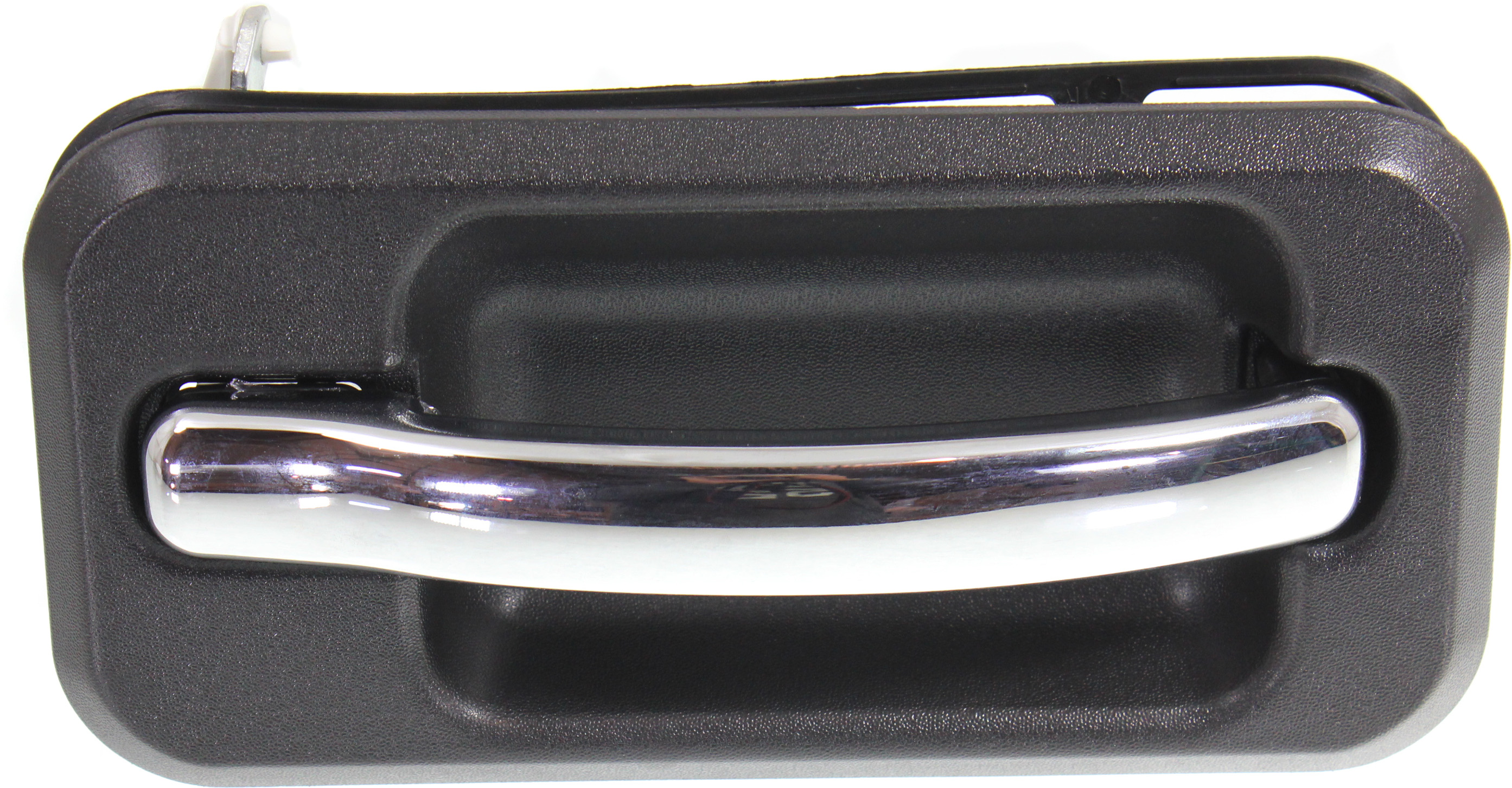 AM H2-03-09 REAR EXTERIOR DOOR HANDLE RH Textured Black Bezel Chrome Lever SKU REPH491311 Partslink HU1521101 OEM 25845865