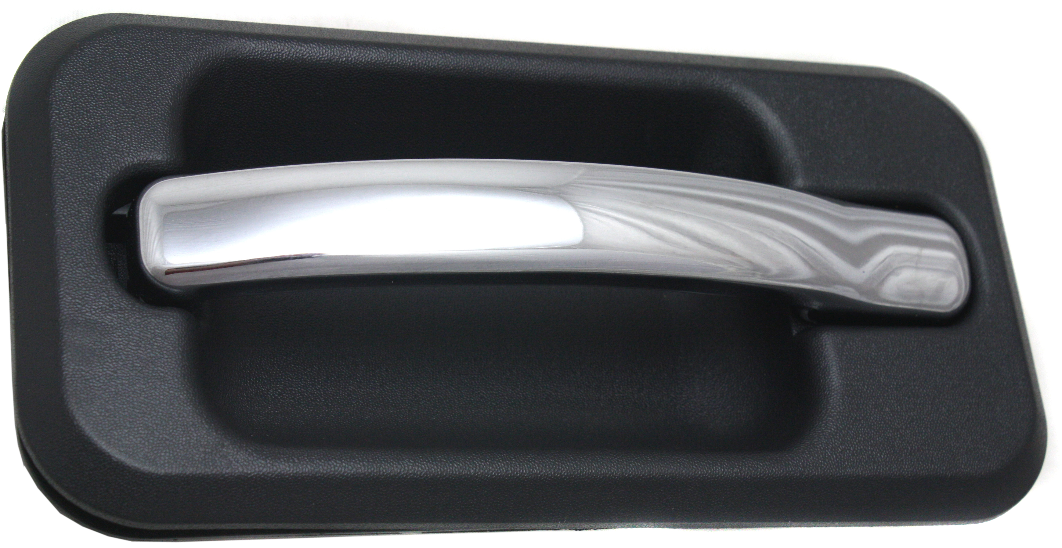 AM H2-03-09 REAR EXTERIOR DOOR HANDLE LH Textured Black Bezel Chrome Lever SKU REPH491312 Partslink HU1520101 OEM 25845864