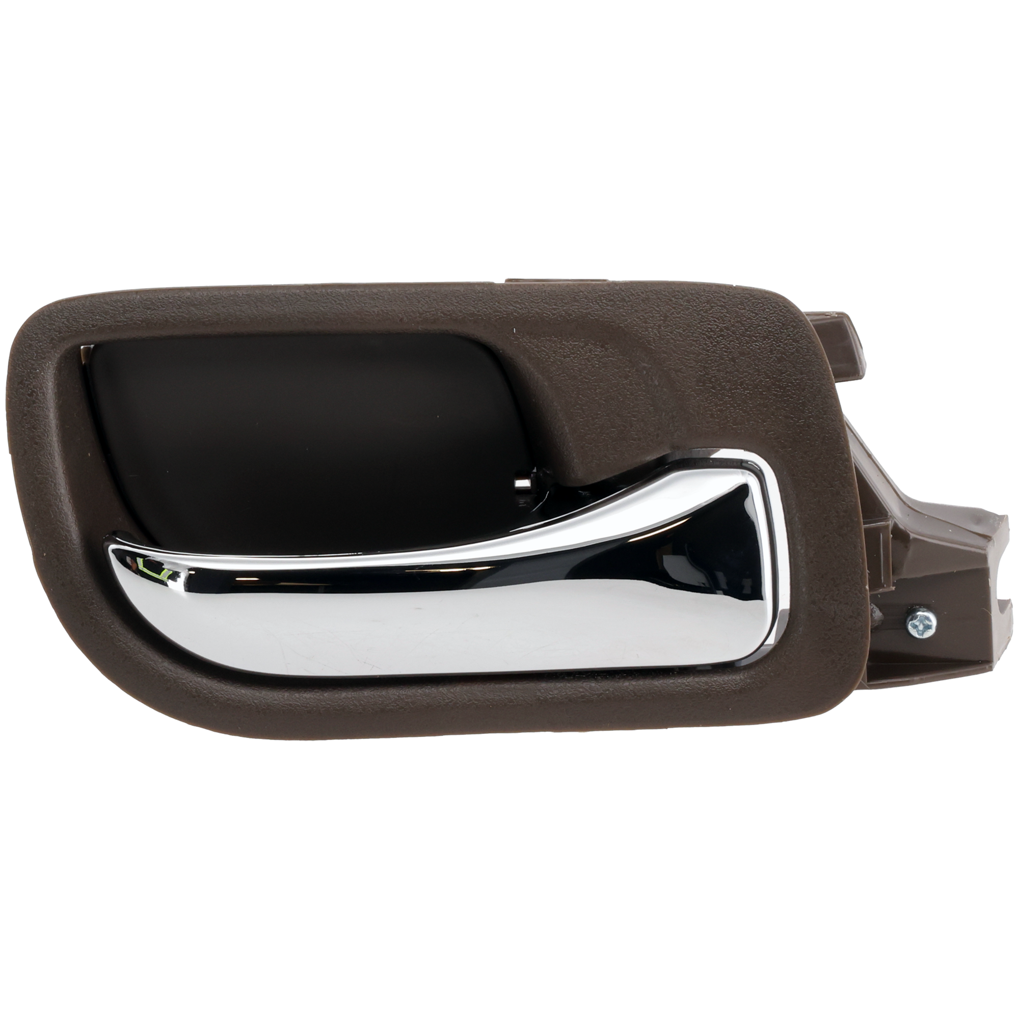 AM ACCORD 03-07 REAR INTERIOR DOOR HANDLE RH Chrome Lever + Brown Taupe Bezel Plastic Sedan SKU REPH491345 Partslink HO1553115 OEM 72620SDAA02ZB