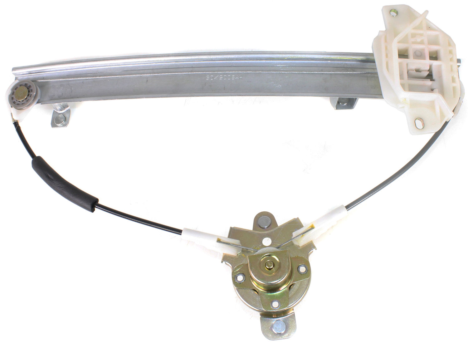 AM ELANTRA 96-00 REAR WINDOW REGULATOR LH Manual New w Dielectric Grease and Rivets SKU REPH491736 Partslink HY1550118 OEM 8340129000