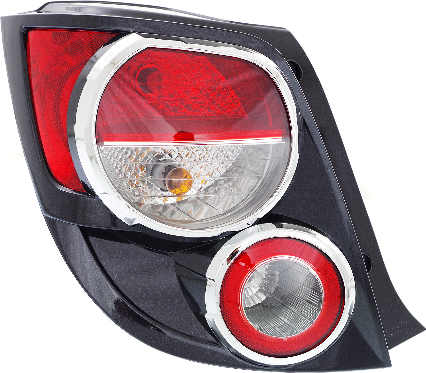 AM SONIC 12-16 TAIL LAMP LH Assembly Hatchback CAPA SKU REPH730190Q Partslink GM2800252C OEM 42407868