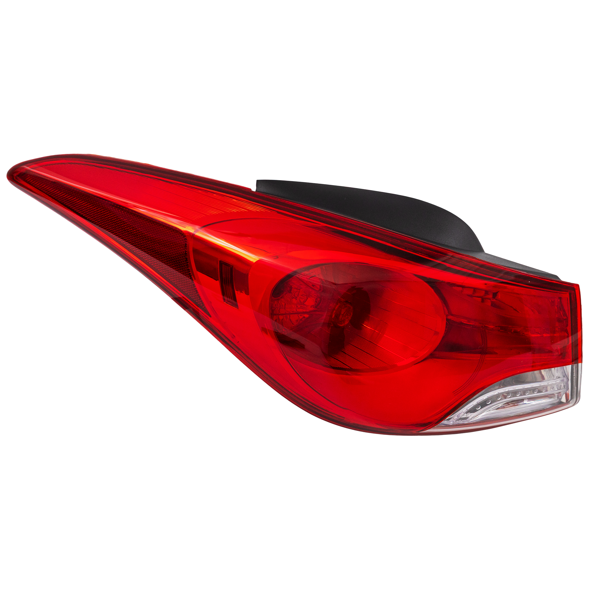 AM ELANTRA 11-13 TAIL LAMP LH Outer Assembly Halogen Sedan USA Built Vehicle SKU REPH730320 Partslink HY2804119 OEM 924013Y000