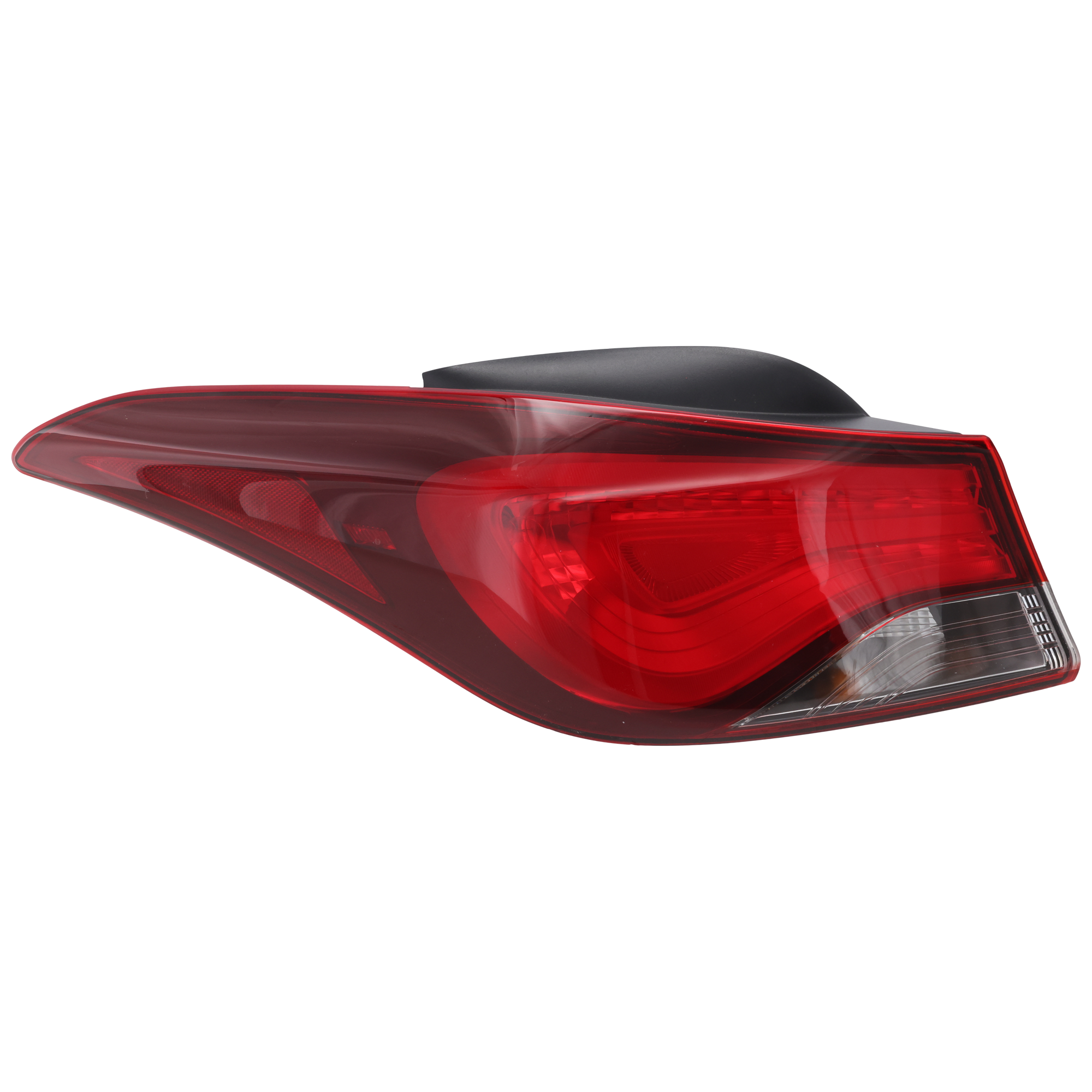 AM ELANTRA 14-16 TAIL LAMP LH Outer Assembly Halogen Sedan USA Built Vehicle CAPA SKU REPH730362Q Partslink HY2804131C OEM 924013Y500