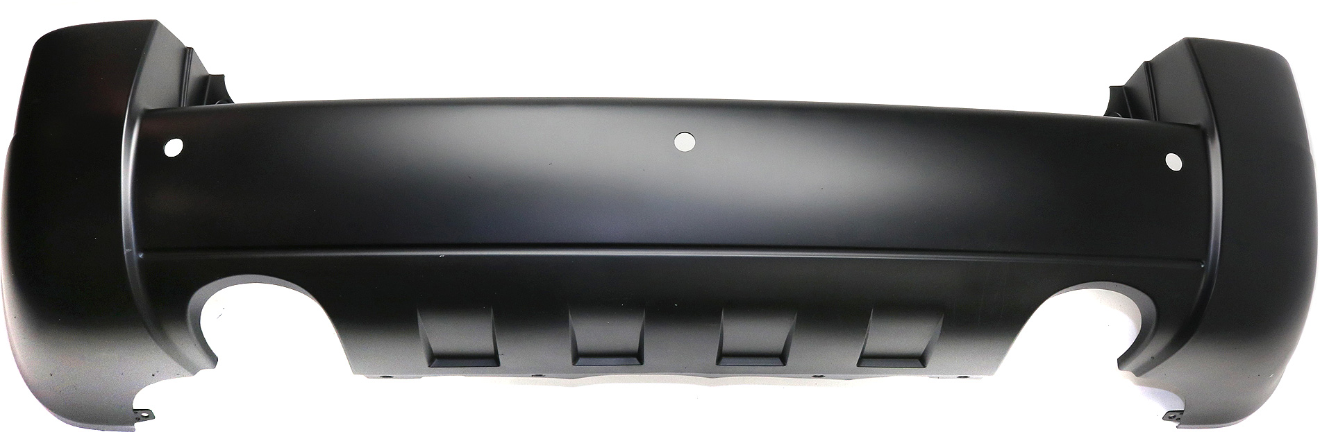 AM TUCSON 07-09 REAR BUMPER COVER Primed 2.7L Eng w Dual Exhaust and Garnish holes. SKU REPH760109P Partslink HY1100144 OEM 866102E050