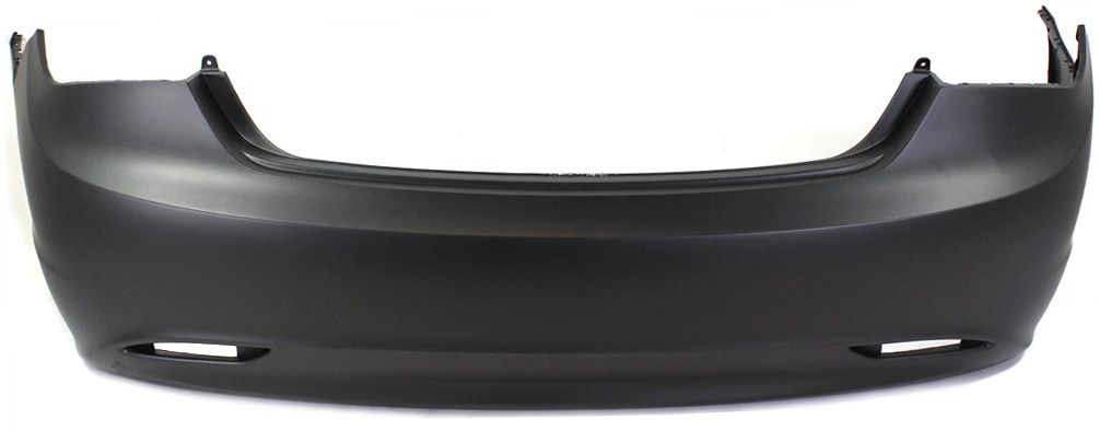 AM SONATA 11-13 REAR BUMPER COVER Primed w Single Exhaust Hole Exc. Hybrid Model CAPA SKU REPH760113PQ Partslink HY1100175C OEM 866103Q000