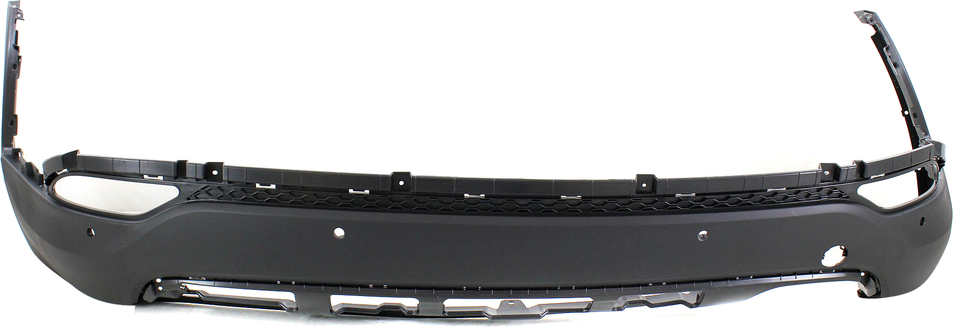 AM SANTA FE SPORT 13-16 REAR BUMPER COVER Lower Primed w Parking Aid Snsr Holes w o BSD CAPA SKU REPH760135Q Partslink HY1115103C OEM 866504Z000