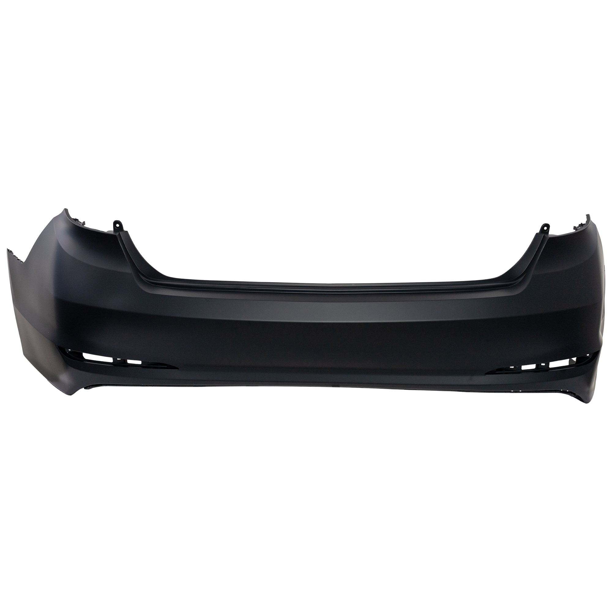 AM SONATA 15-17 REAR BUMPER COVER Primed Exc. Hybrid Model w o Rear Obj Snsr Holes CAPA SKU REPH760199PQ Partslink HY1100205C OEM 86611C2000