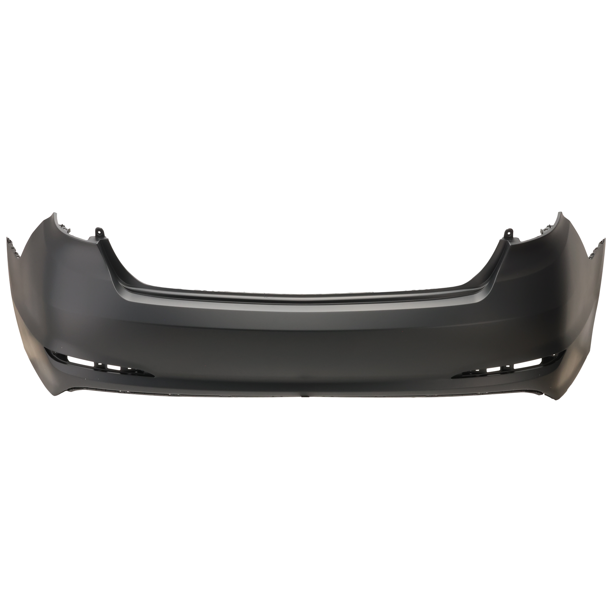 AM SONATA 15-17 REAR BUMPER COVER Primed Exc. Hybrid Model w o Rear Obj Snsr Holes SKU REPH760199P Partslink HY1100205 OEM 86611C2000