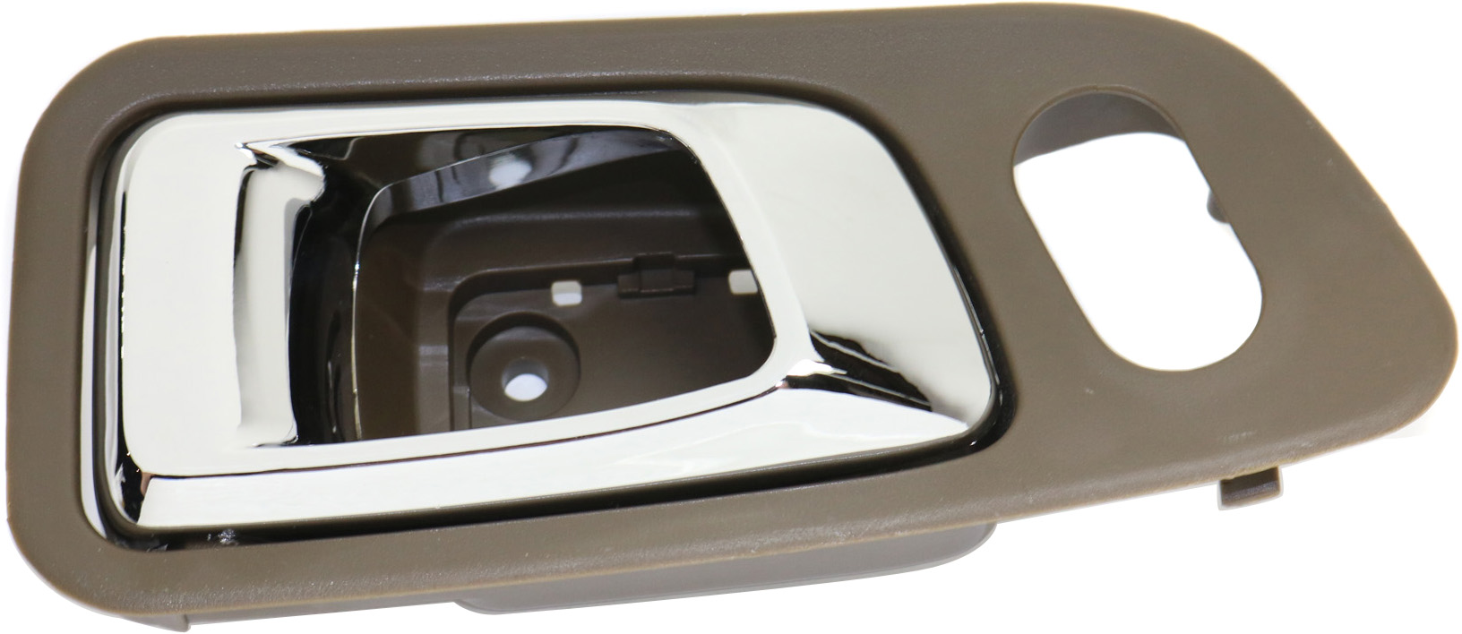 AM PILOT 03-08 FRONT INTERIOR DOOR HANDLE LH Chrome+Saddle Brown Plastic SKU REPHDA462116 OEM 72165S9VA01ZF