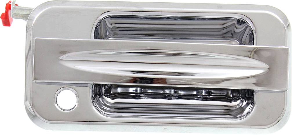 AM H2-03-09 FRONT EXTERIOR DOOR HANDLE RH All Chrome w Keyhole w Slash Design Lever SKU REPHM462101 OEM Performance