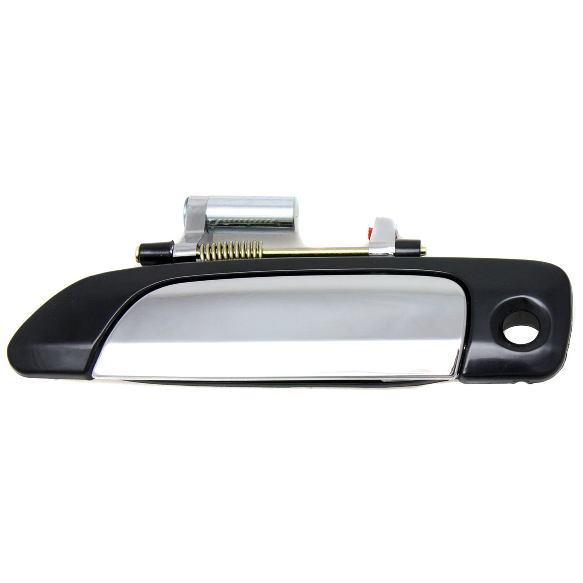 AM CIVIC 01-05 FRONT EXTERIOR DOOR HANDLE LH Chrome Lever+Smooth Black Housing w Keyhole Sedan SKU REPHO462104 Partslink FDH010013 OEM 72180S5DA12ZA
