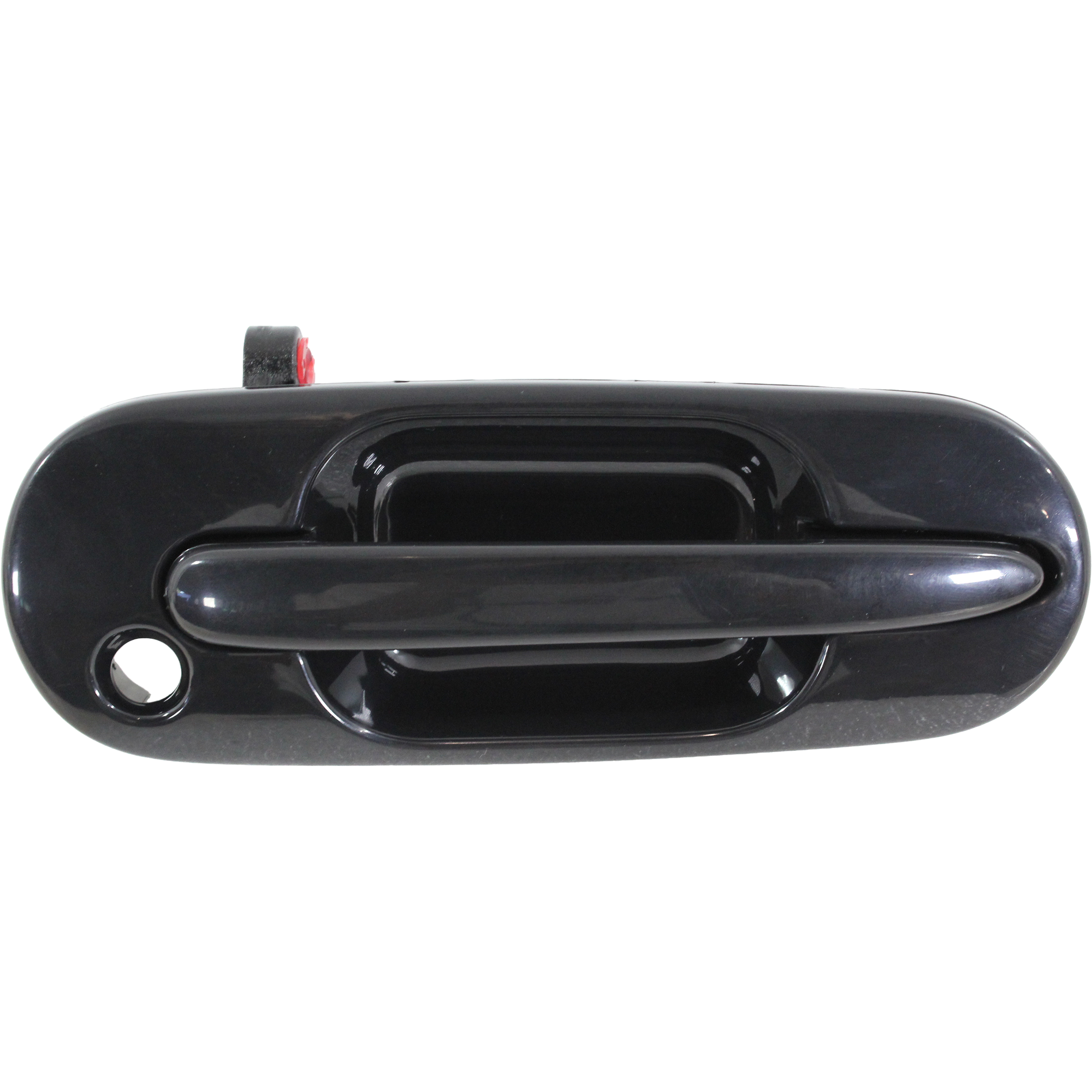 AM CR V 97-01 FRONT EXTERIOR DOOR HANDLE RH Smooth Black PTM w Keyhole SKU REPHO462125 Partslink HO1311113 OEM 72140ST0003