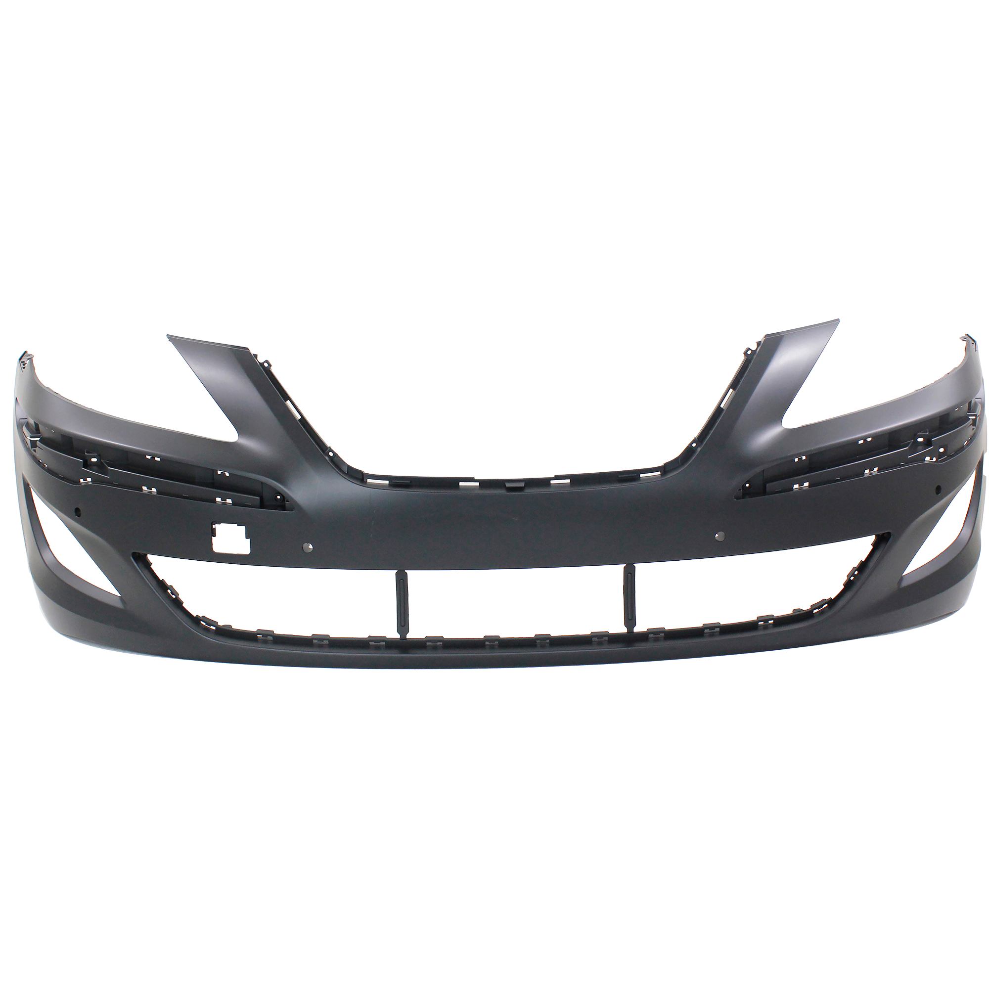 AM GENESIS 11-14 FRONT BUMPER COVER Primed w Park Assist Snsr Holes and ACC 11-11 Sedan CAPA SKU REPHY010303PQ Partslink HY1000198C OEM 865403M510