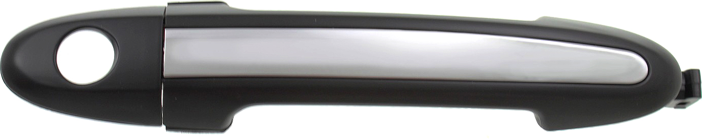 AM SANTA FE 07-12 FRONT EXTERIOR DOOR HANDLE LH Black w Chrome Insert w Keyhole SKU REPHY462136C OEM 826512B000 PFM