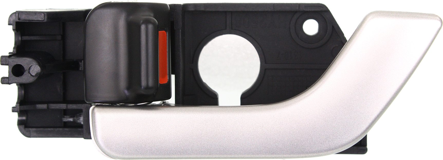 AM TIBURON 03-08 FRONT INTERIOR DOOR HANDLE LH Silver Lever+Black Knob w Metalgrain Plastic+Metal SKU REPHY462324 OEM 826102C500LK