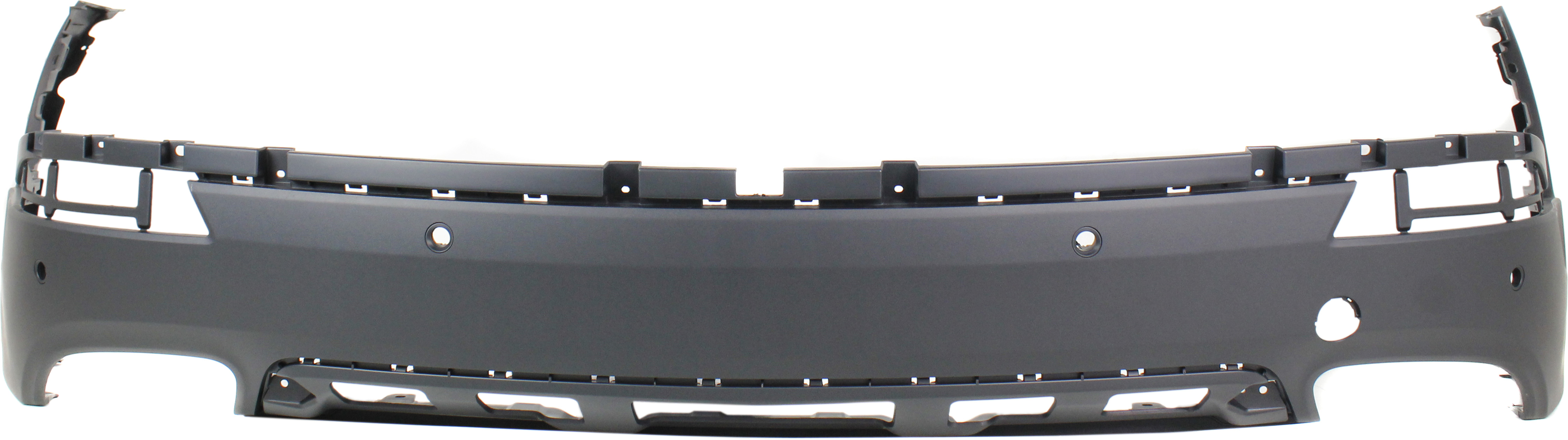 AM SANTA FE 13-16 REAR BUMPER COVER Lower Txtd w Parking Aid Snsr Holes w o BSD SKU REPHY760106 Partslink HY1115110 OEM 86650B8000