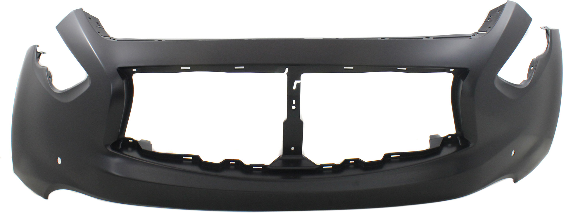 AM FX35 FX50 FX37-12-13 QX70-14-17 FRONT BUMPER COVER Primed w Premium Pkg w Parking Aid Sensor Holes SKU REPI010327P Partslink IN1000254 OEM FBM223EV1H