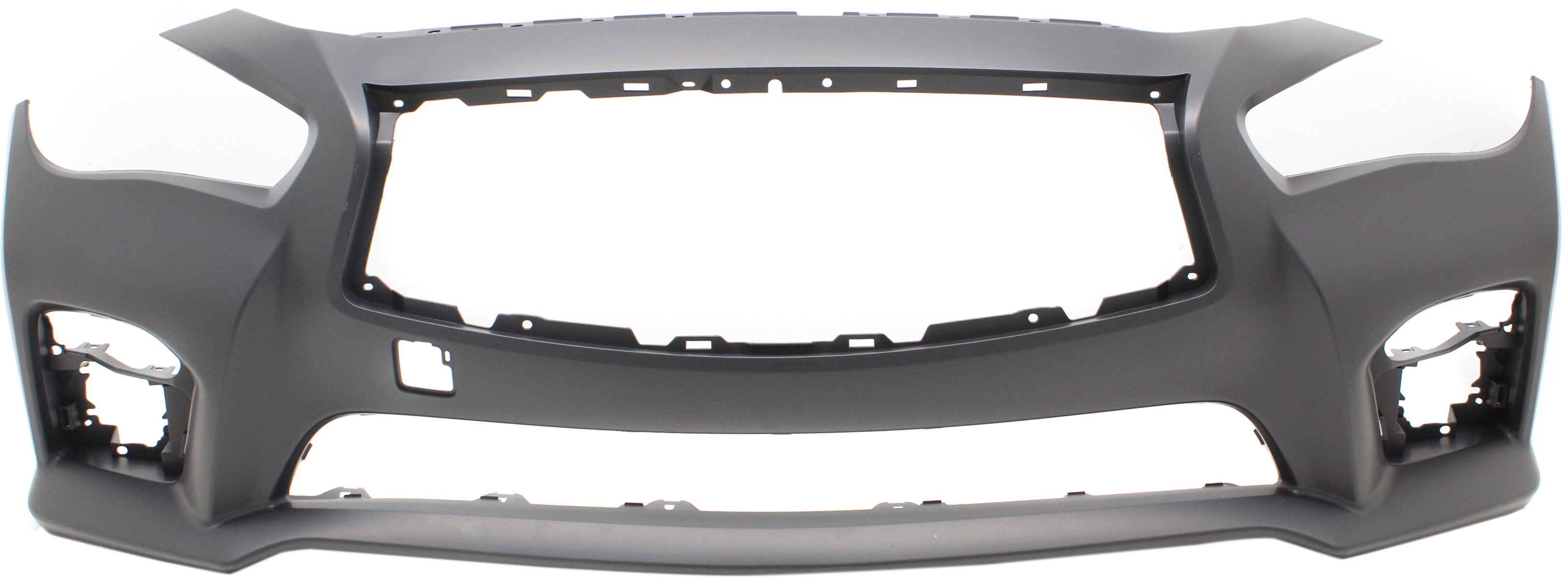 AM Q50-14-17 FRONT BUMPER COVER Primed w o Object Sensor Holes Hybrid Sport Red Sport Sport Models CAPA SKU REPI010336PQ Partslink IN1000258C OEM 620224HD0H