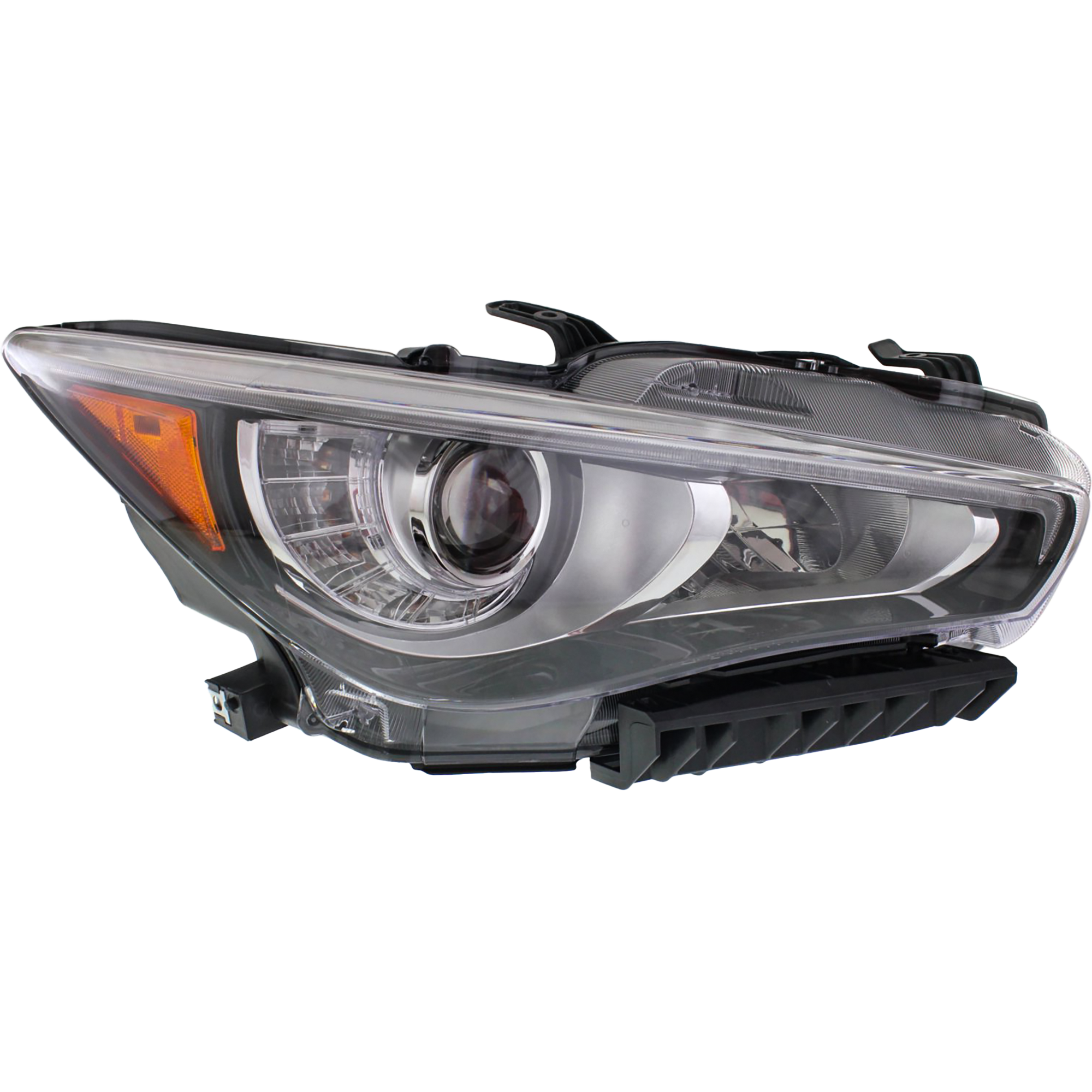 AM Q50-14-17 HEAD LAMP RH Assembly LED w o Adaptive Headlights SKU REPI100173 Partslink IN2503157 OEM 260104HB0B