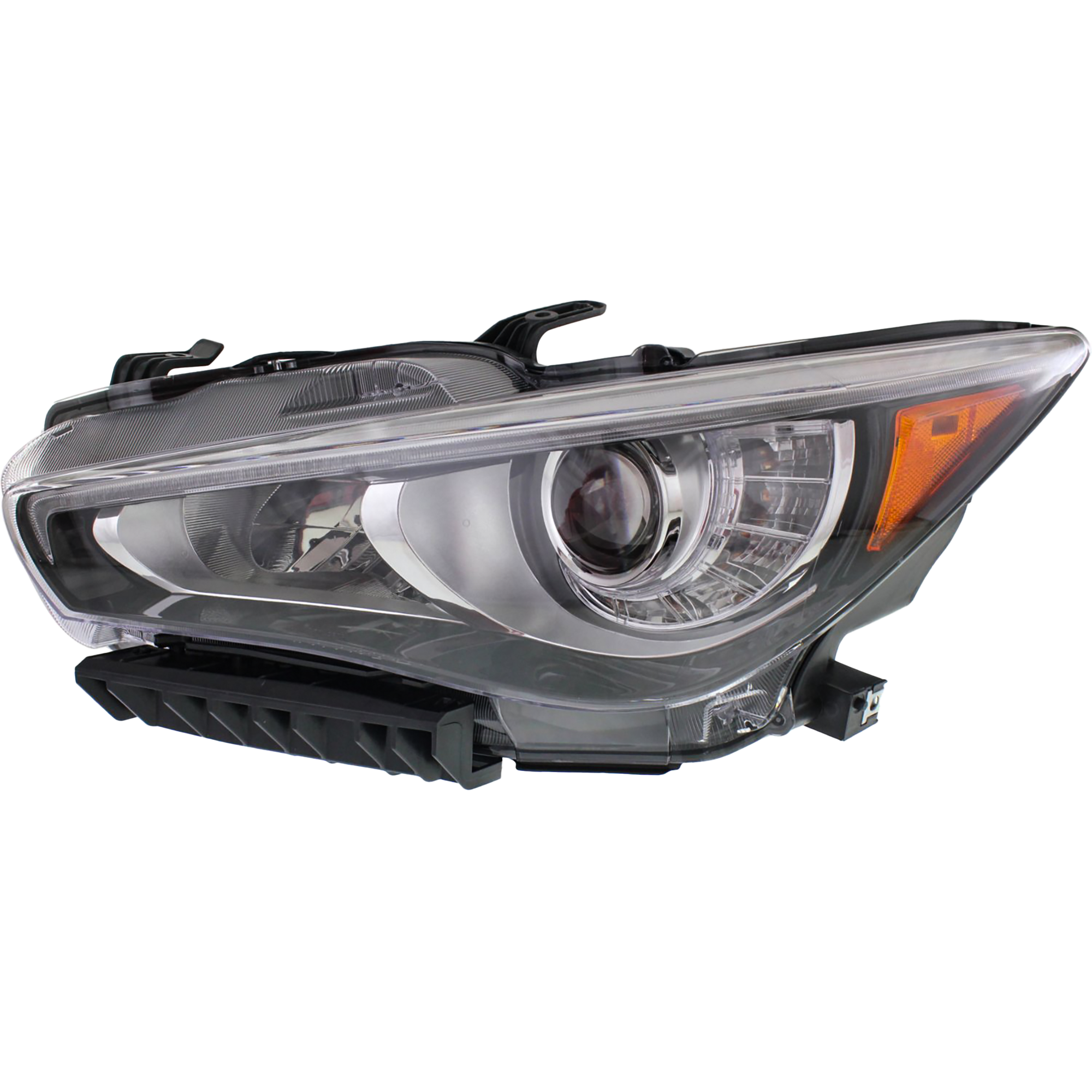 AM Q50-14-17 HEAD LAMP LH Assembly LED w o Adaptive Headlights CAPA SKU REPI100174Q Partslink IN2502157C OEM 260604HB0B