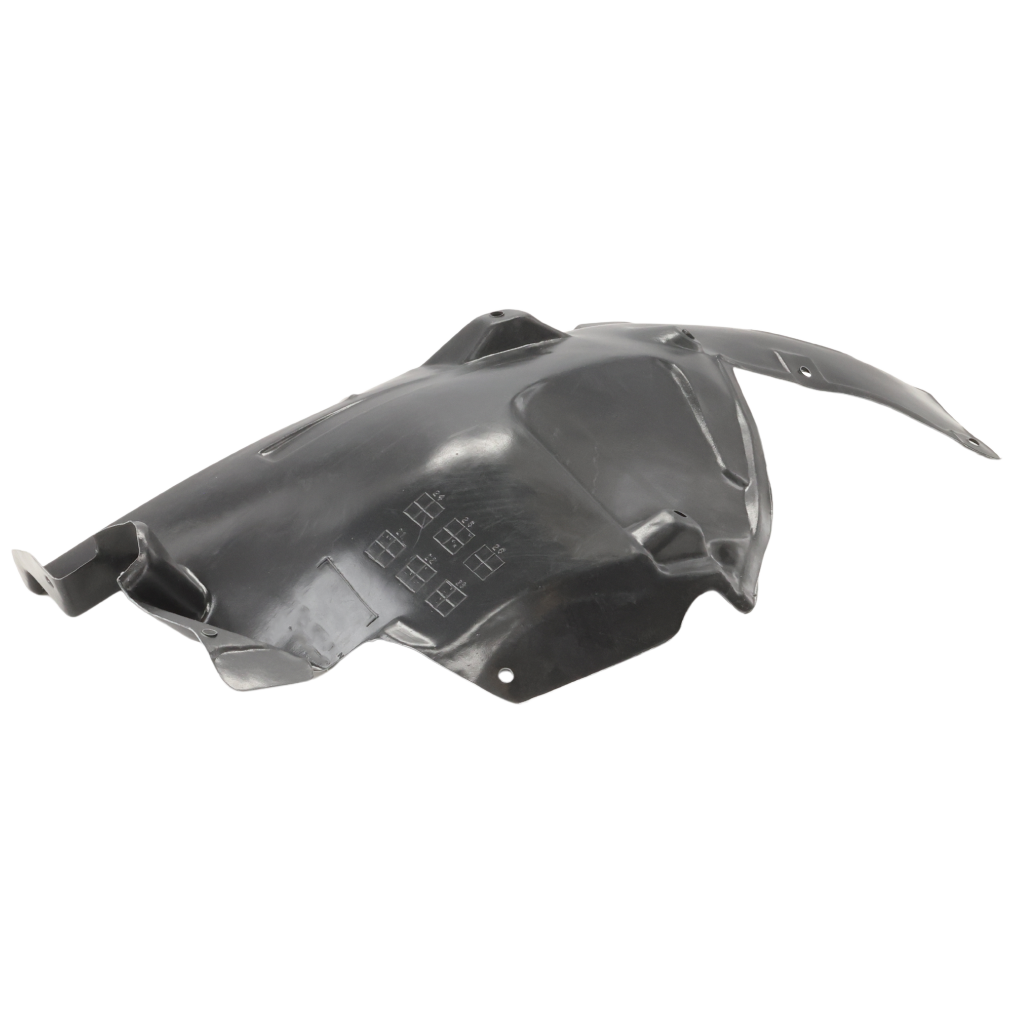 AM G37-08-13 FRONT FENDER LINER LH Rear Section Convertible w Premium Pkg Coupe Auto Trans. SKU REPI222110 Partslink IN1248113 OEM 63843JL00A