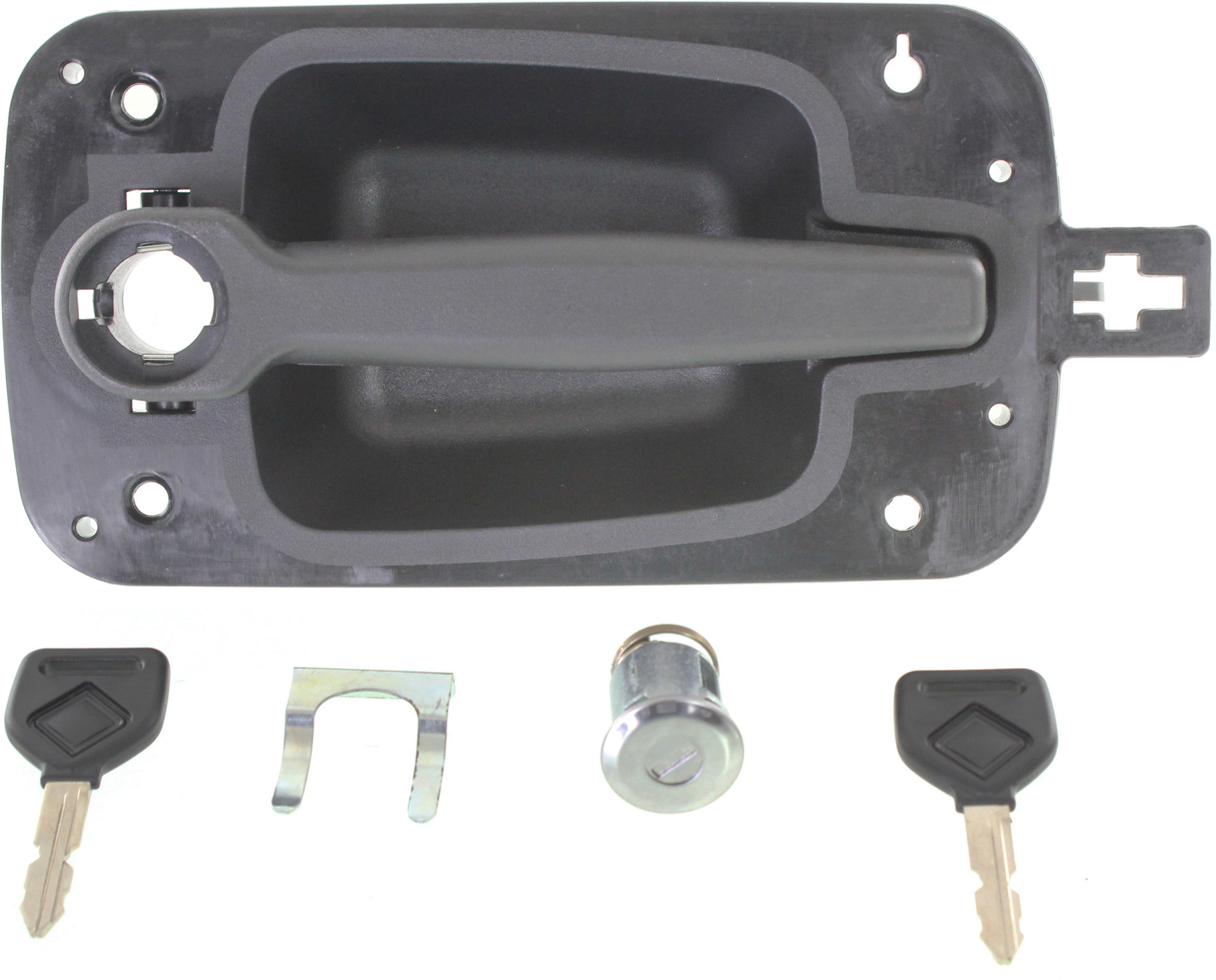 AM INTERNATIONAL TRUCK 08-12 FRONT EXTERIOR DOOR HANDLE RH Textured Black w Key Hole w Key Set 1C2K SKU REPI462159K OEM Heavy Duty