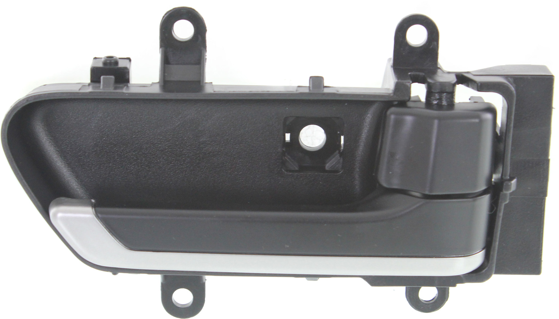 AM MURANO 03-05 FRONT INTERIOR DOOR HANDLE RH Black w Silver Insert Plastic w o Lighting Hole =REAR SKU REPI462169 OEM 80670CA00A 80670CA003